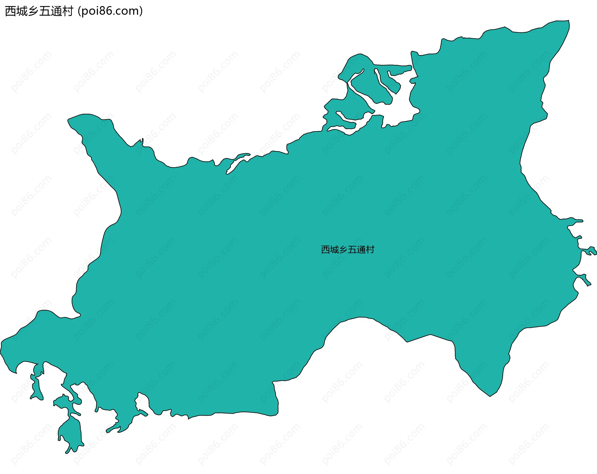 西城乡五通村边界地图