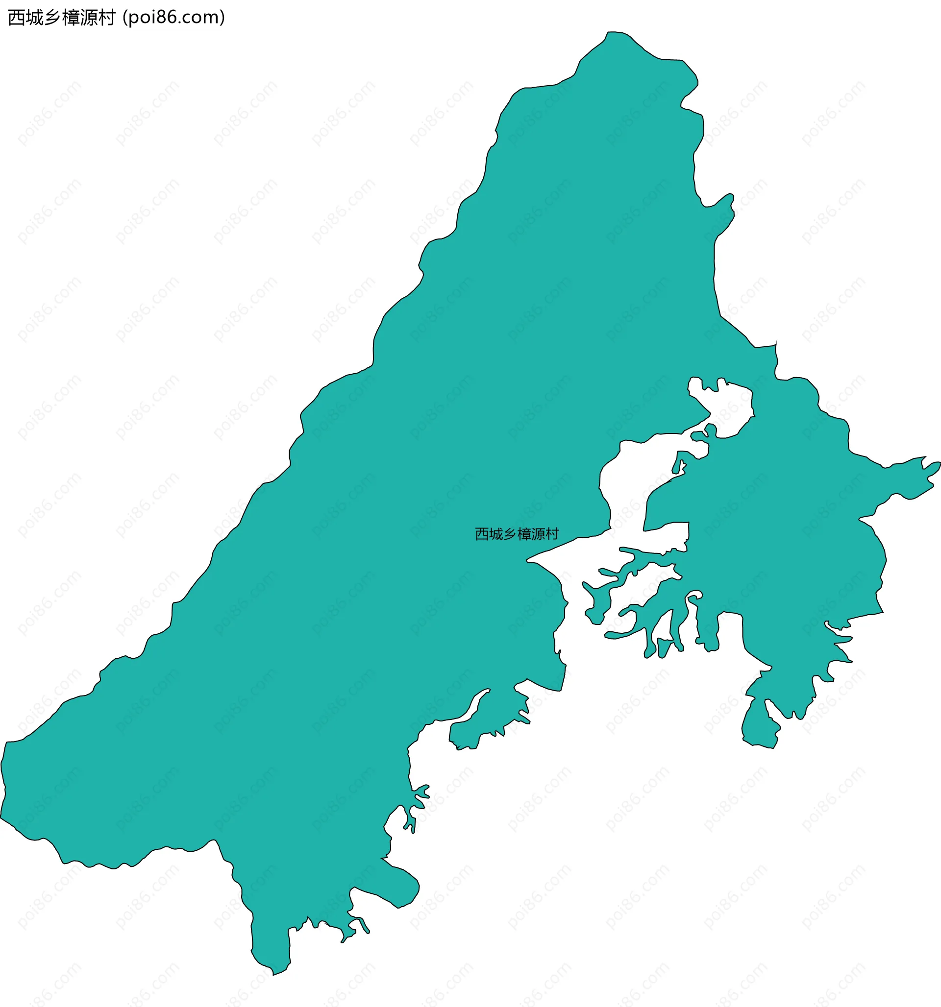 西城乡樟源村边界地图