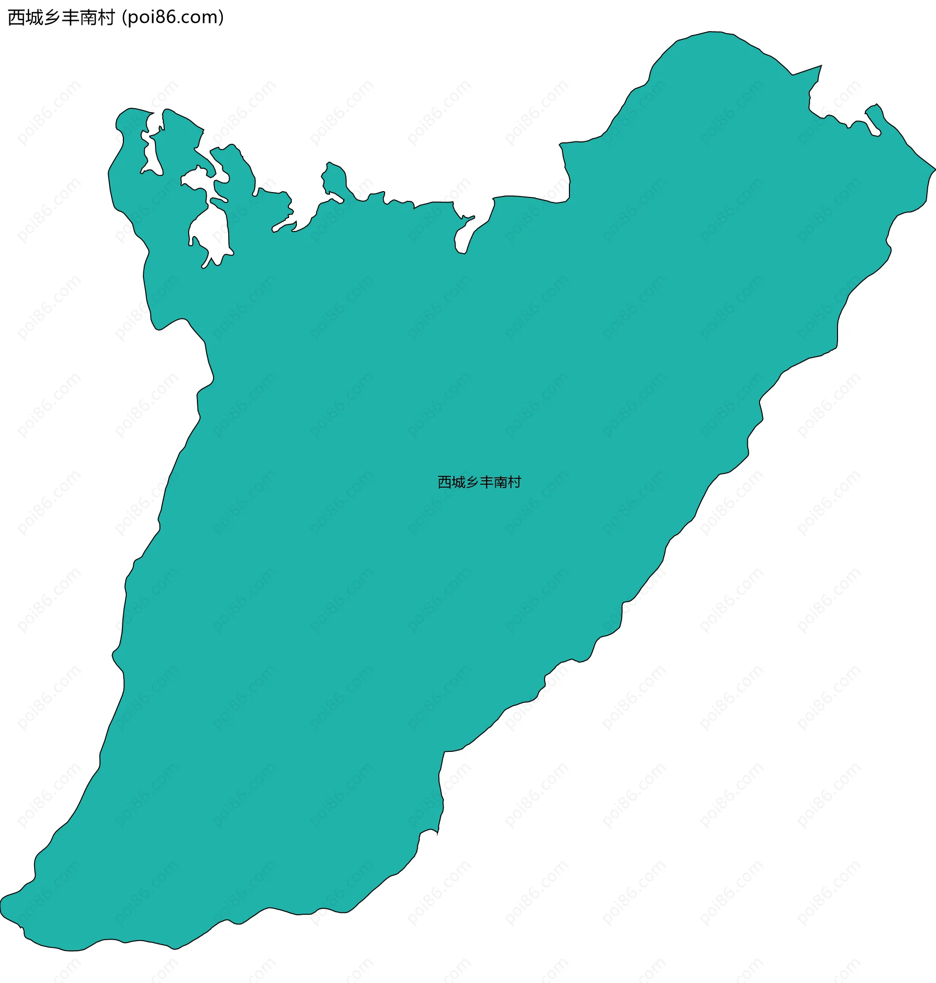 西城乡丰南村边界地图