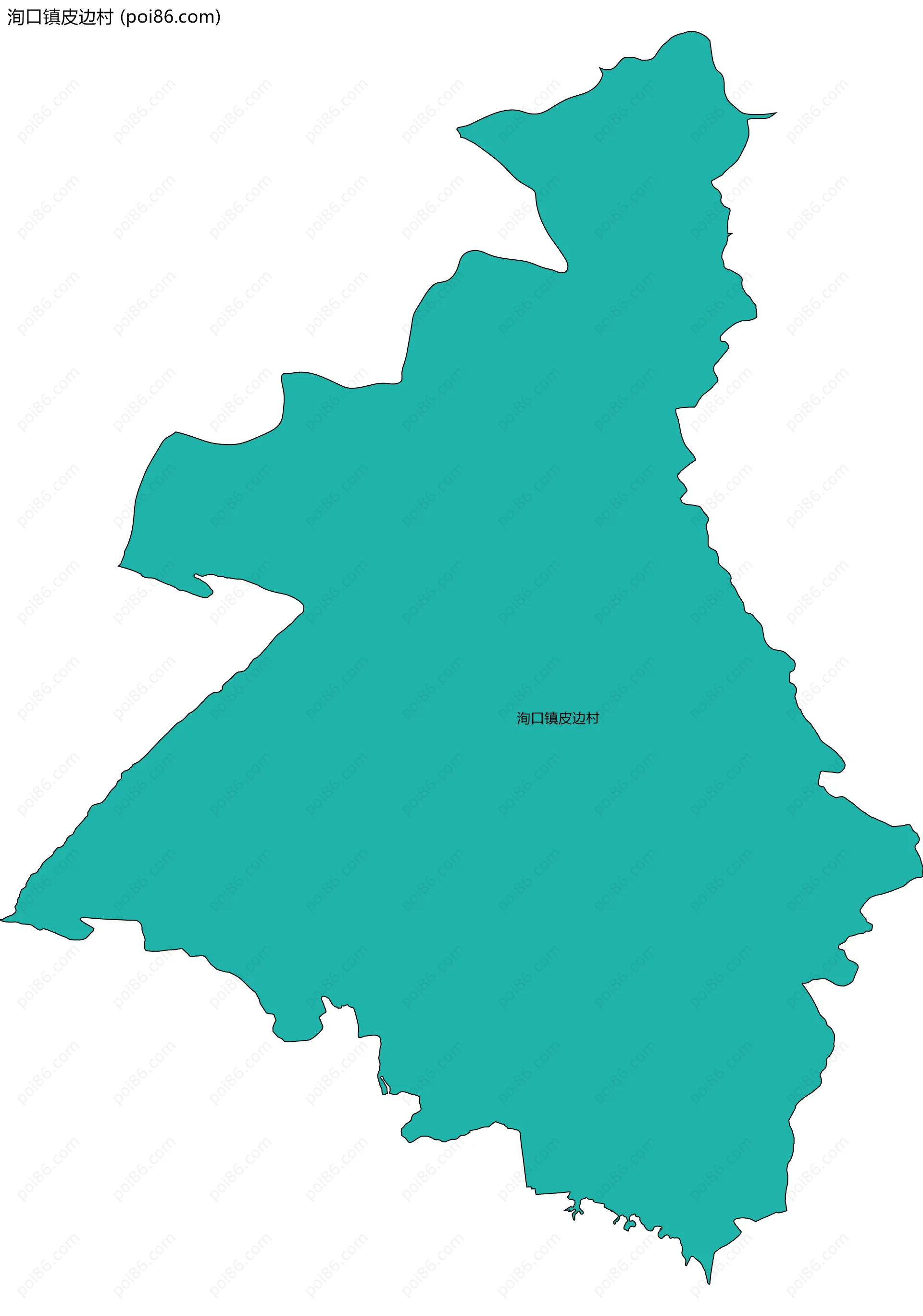 洵口镇皮边村边界地图