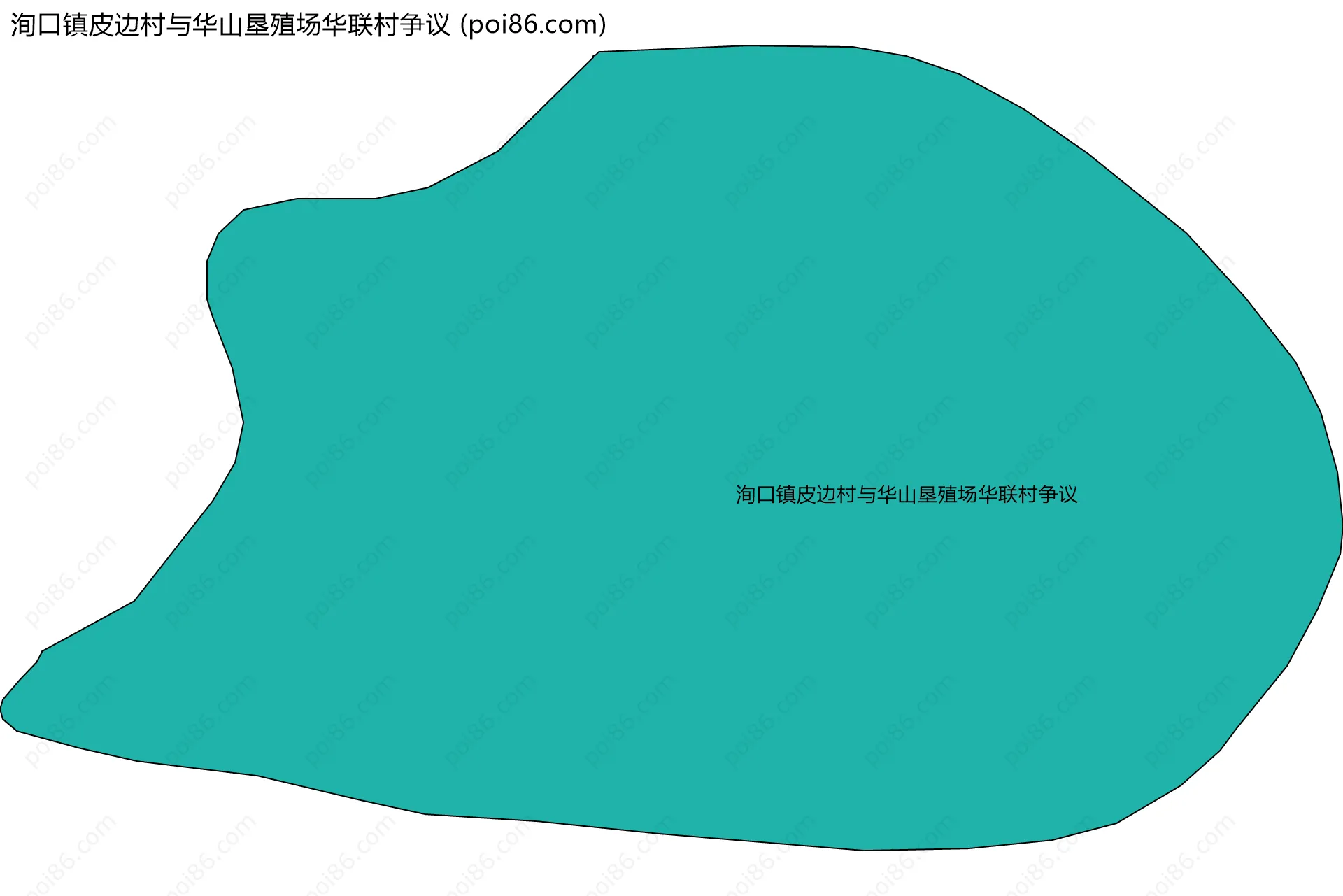 洵口镇皮边村与华山垦殖场华联村争议边界地图