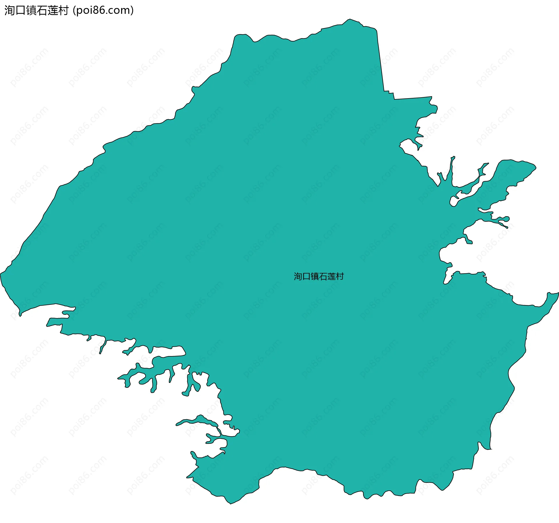 洵口镇石莲村边界地图