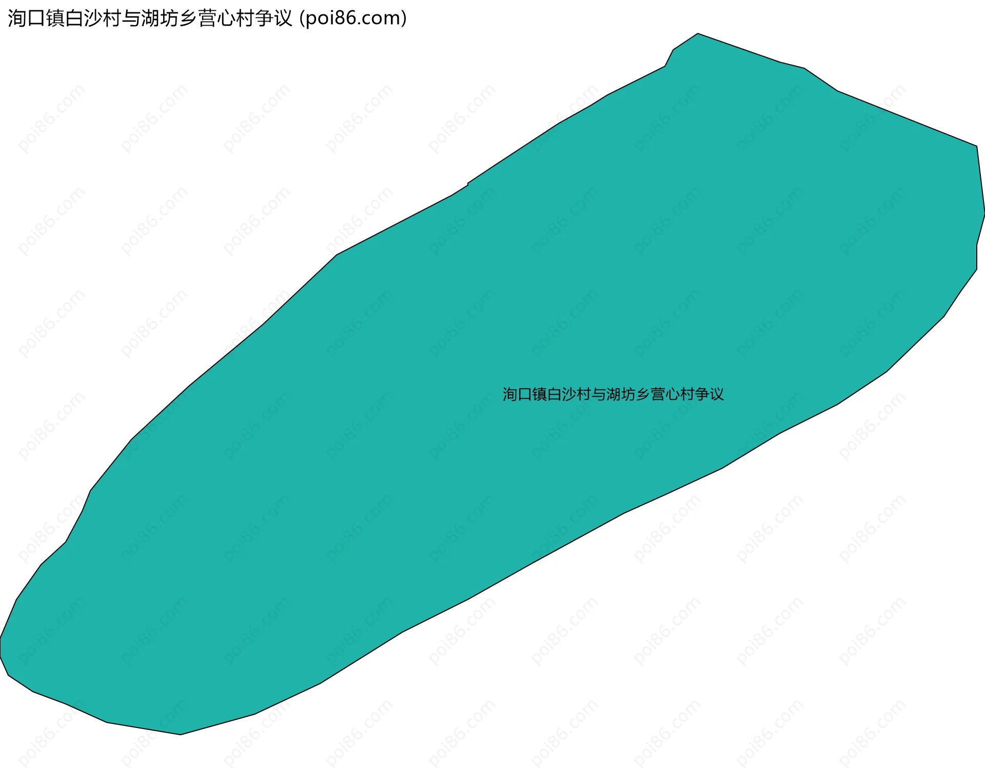 洵口镇白沙村与湖坊乡营心村争议边界地图