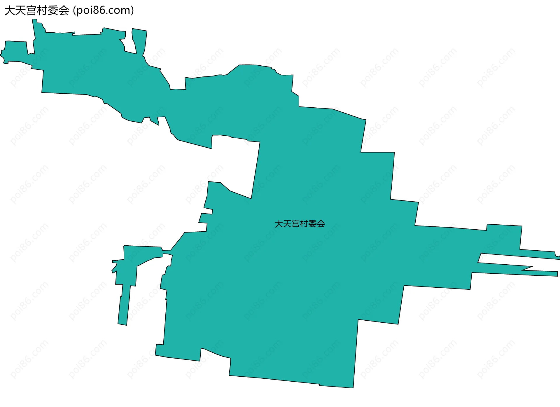 大天宫村委会边界地图