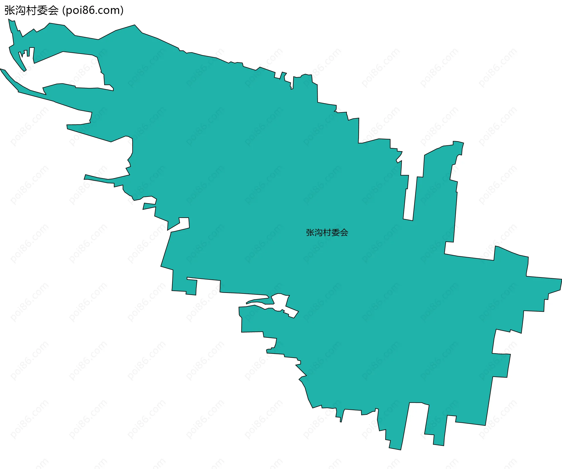 张沟村委会边界地图