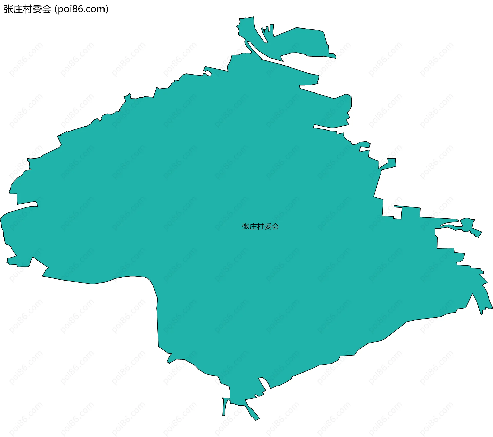 张庄村委会边界地图