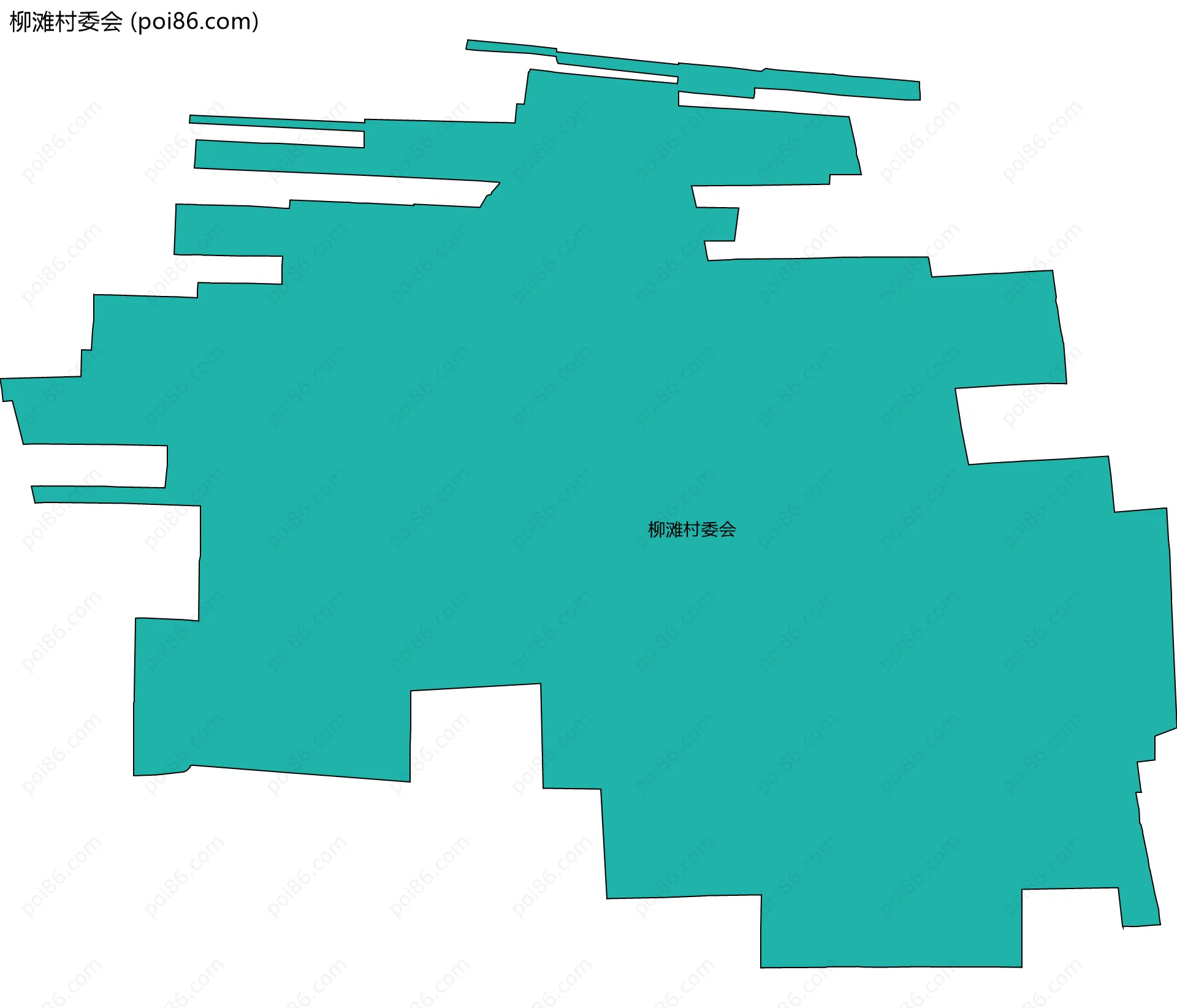 柳滩村委会边界地图