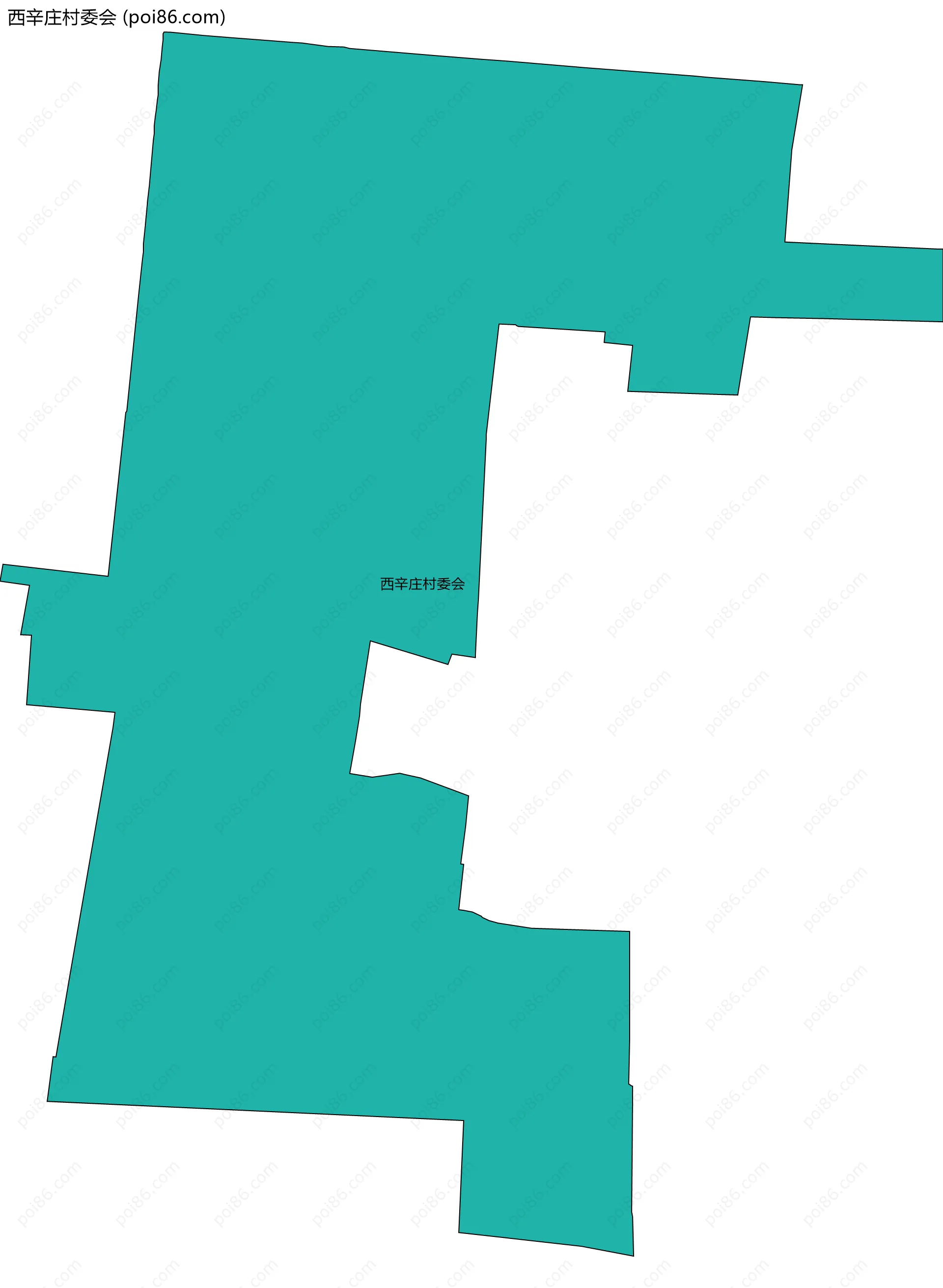 西辛庄村委会边界地图