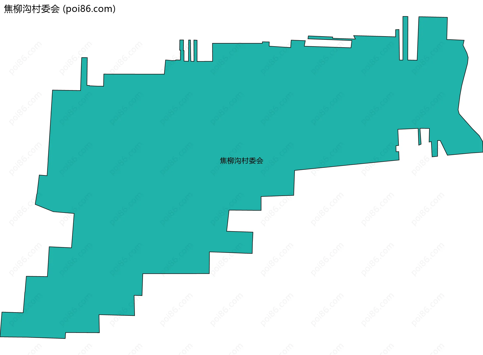 焦柳沟村委会边界地图
