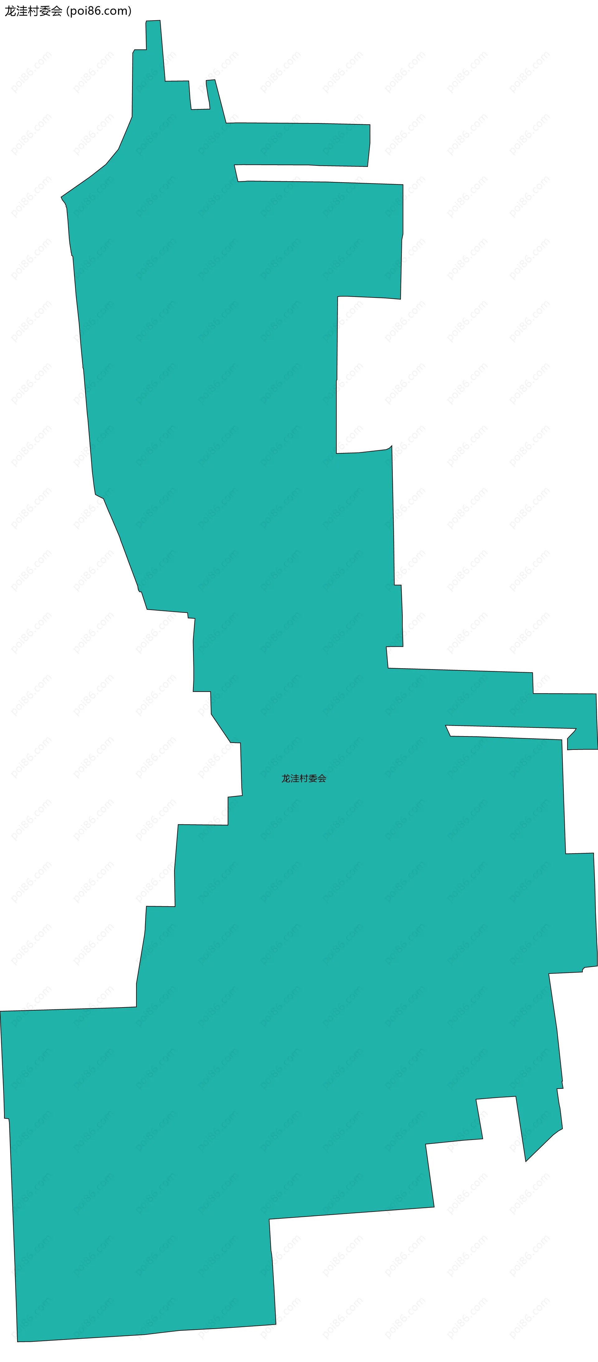 龙洼村委会边界地图