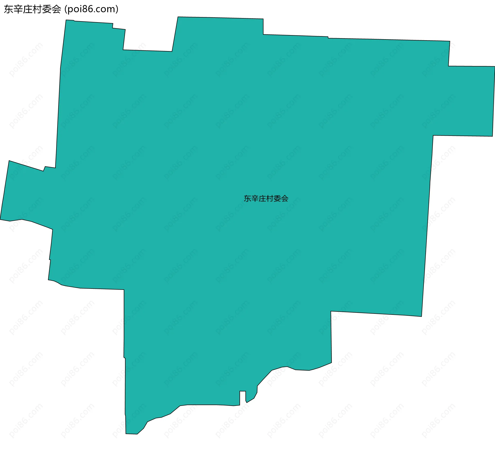 东辛庄村委会边界地图