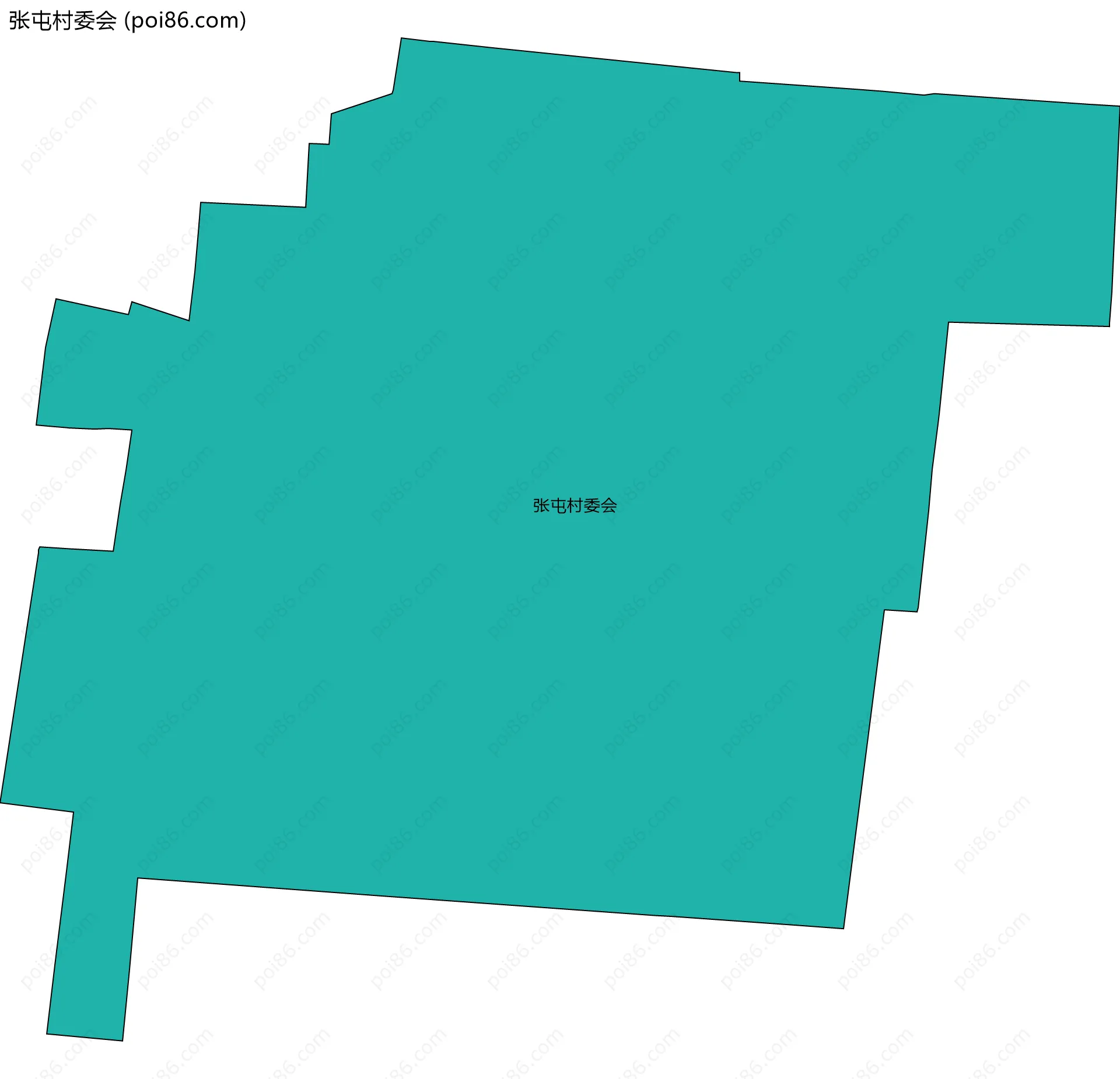 张屯村委会边界地图