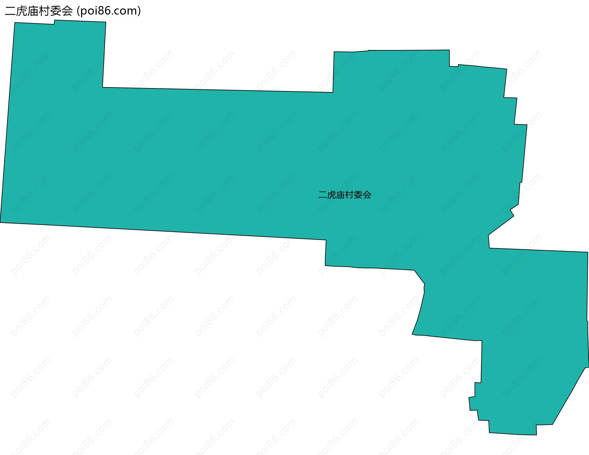 二虎庙村委会边界地图