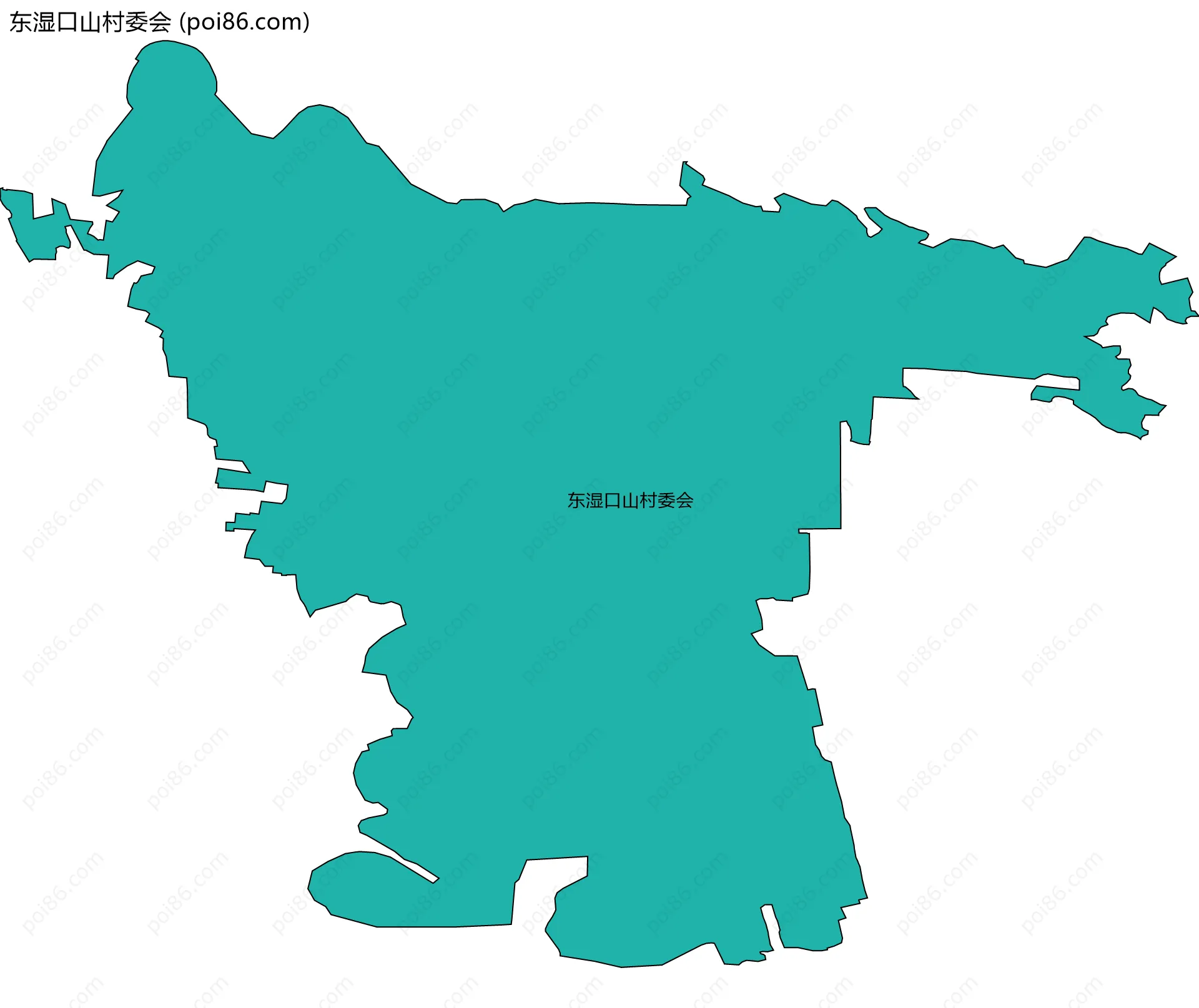 东湿口山村委会边界地图