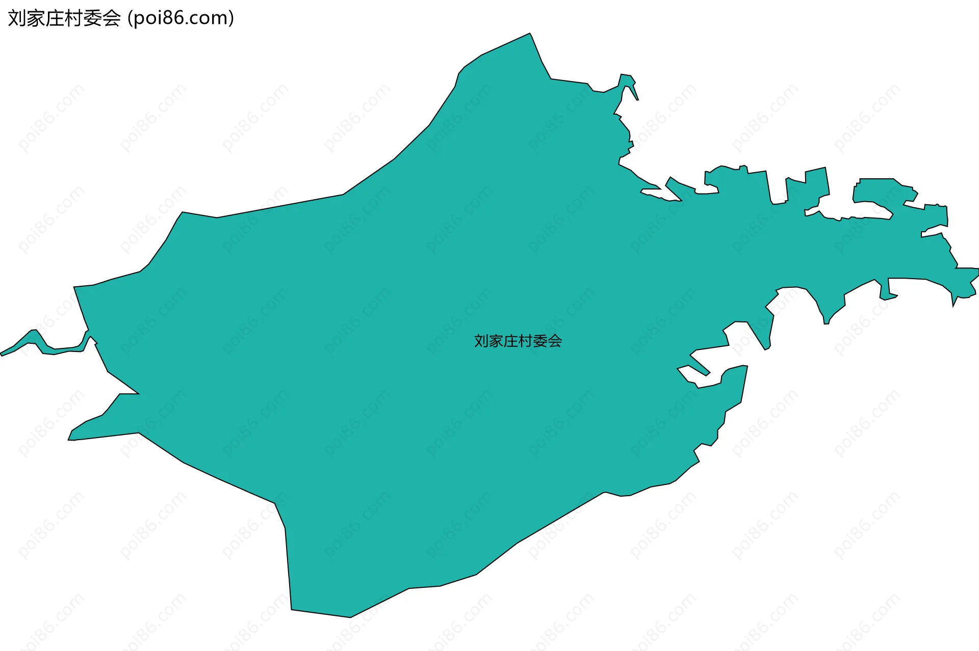 刘家庄村委会边界地图