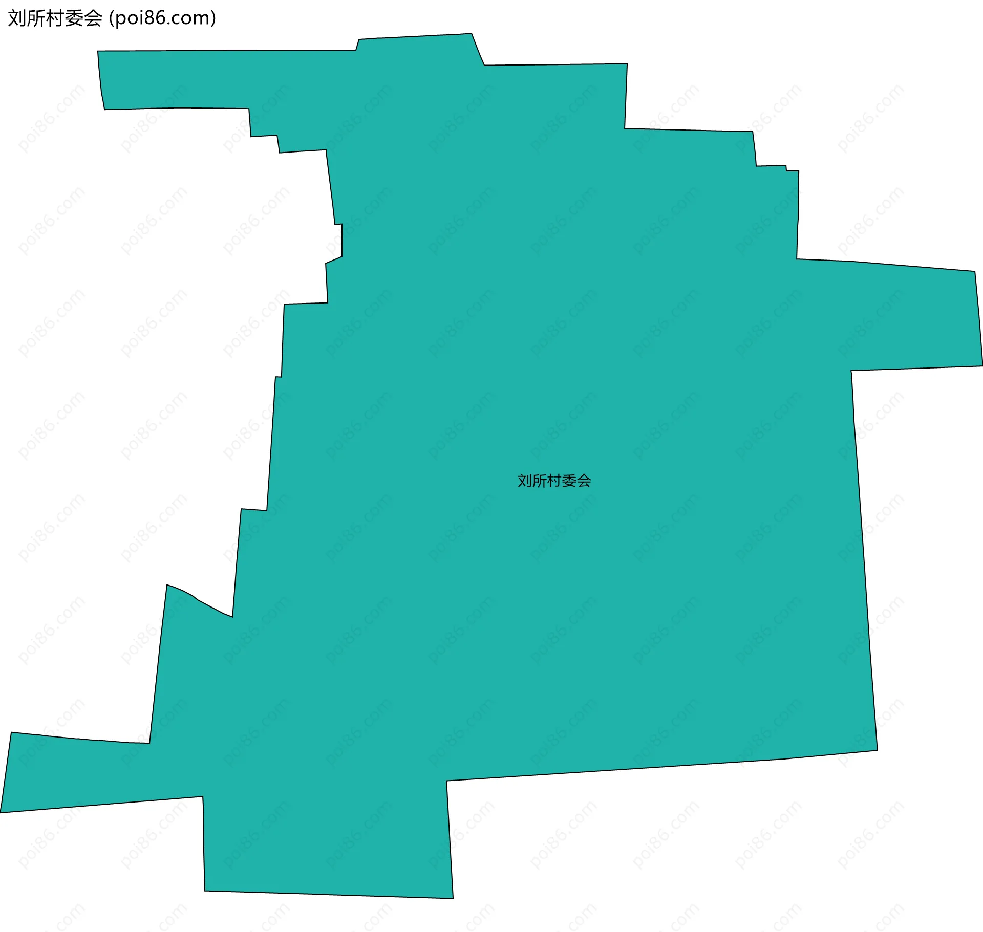 刘所村委会边界地图
