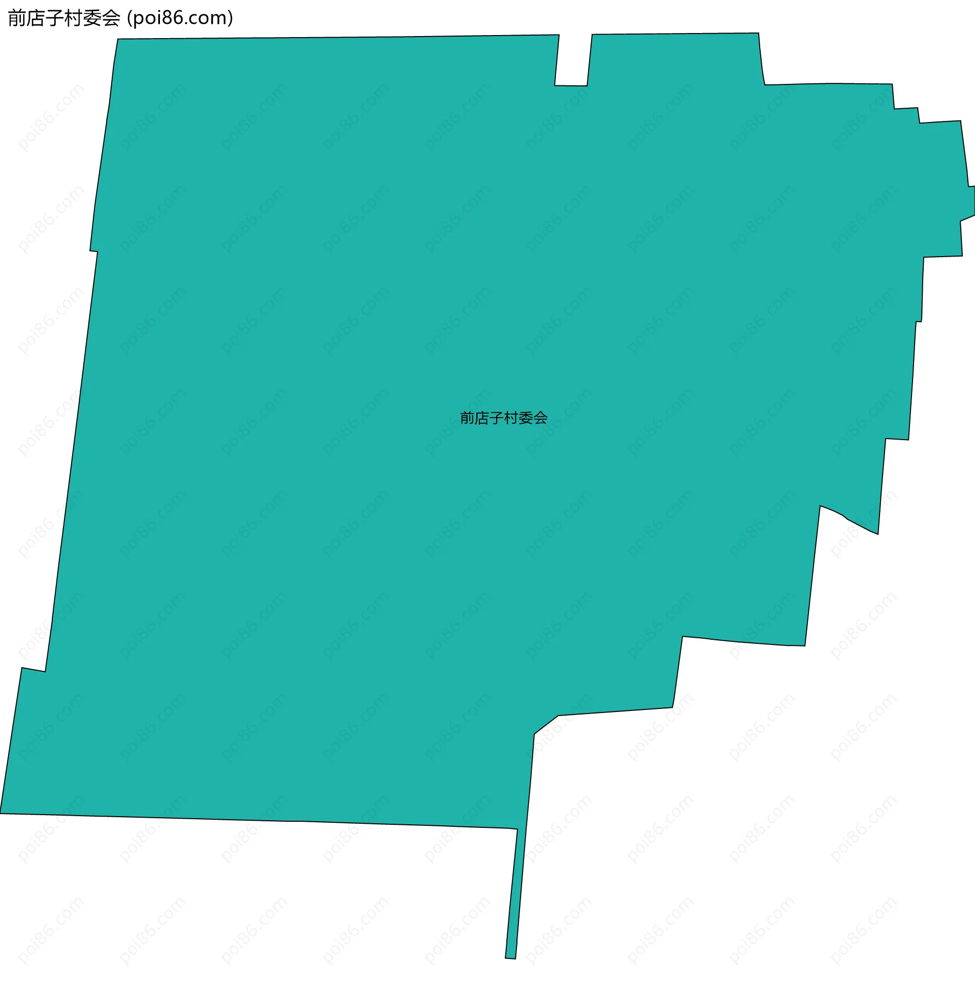 前店子村委会边界地图