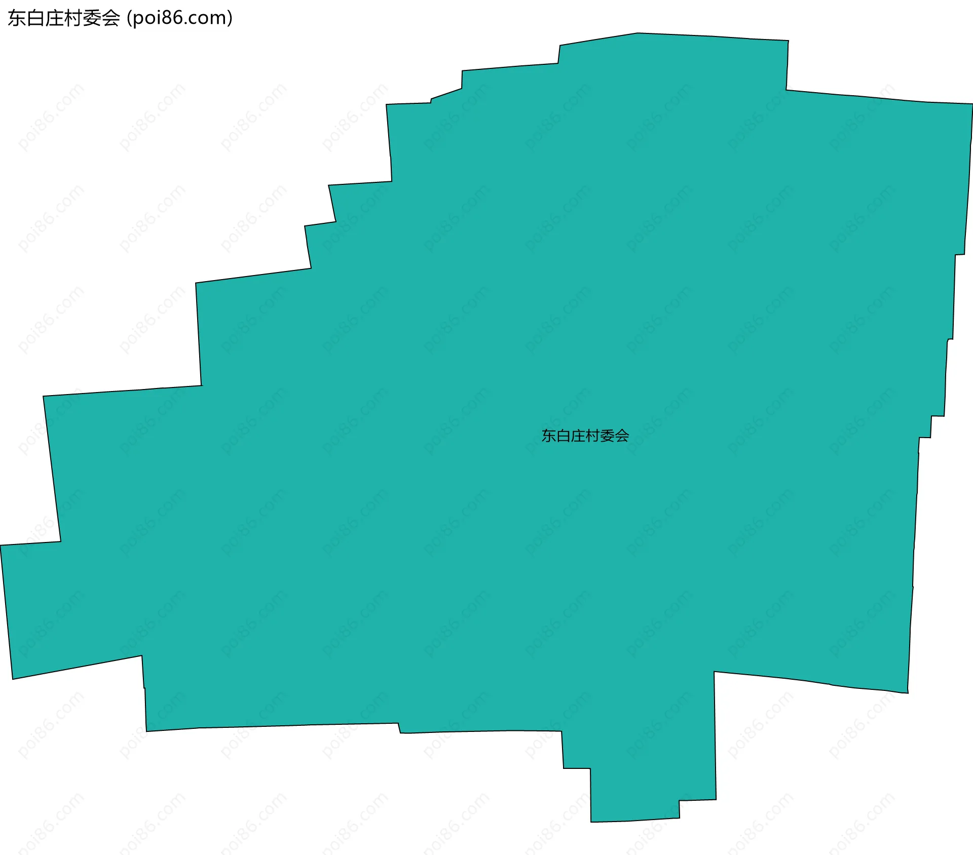 东白庄村委会边界地图