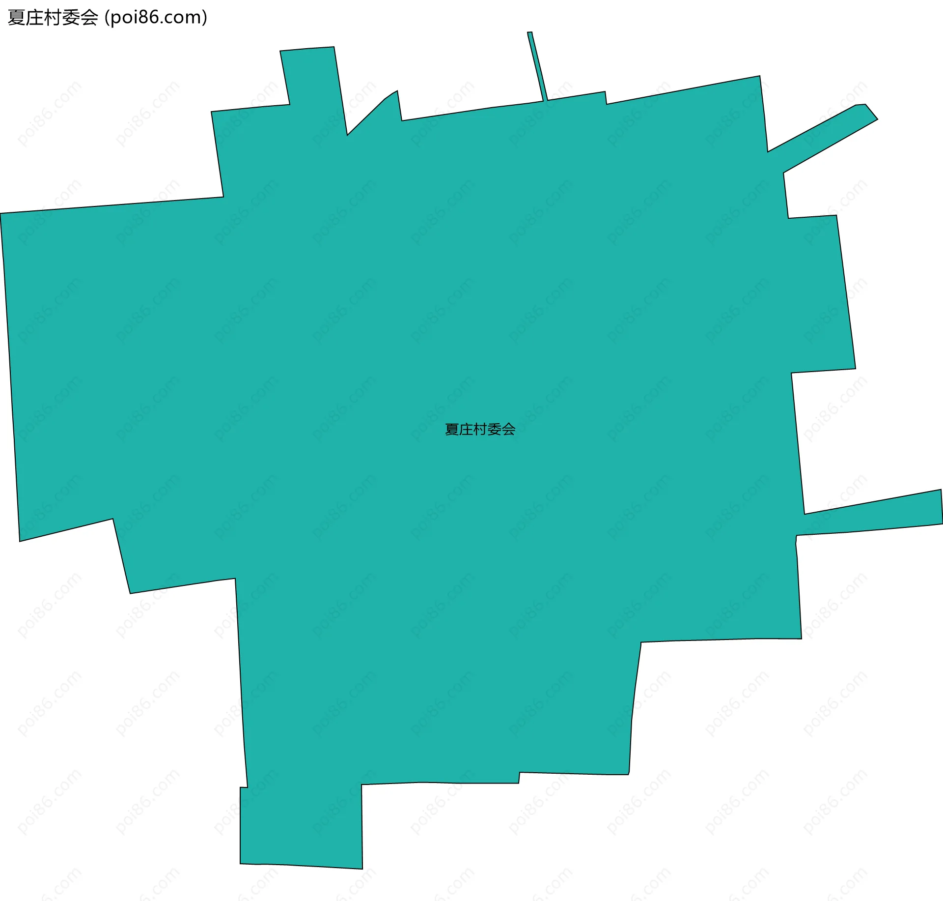 夏庄村委会边界地图
