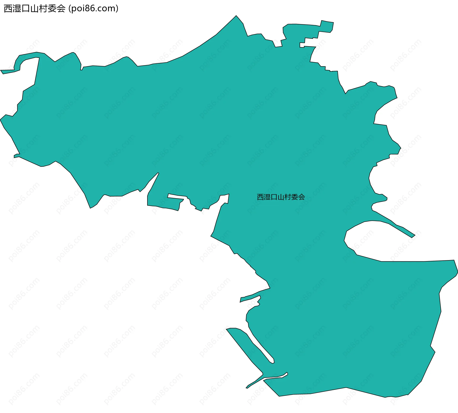 西湿口山村委会边界地图