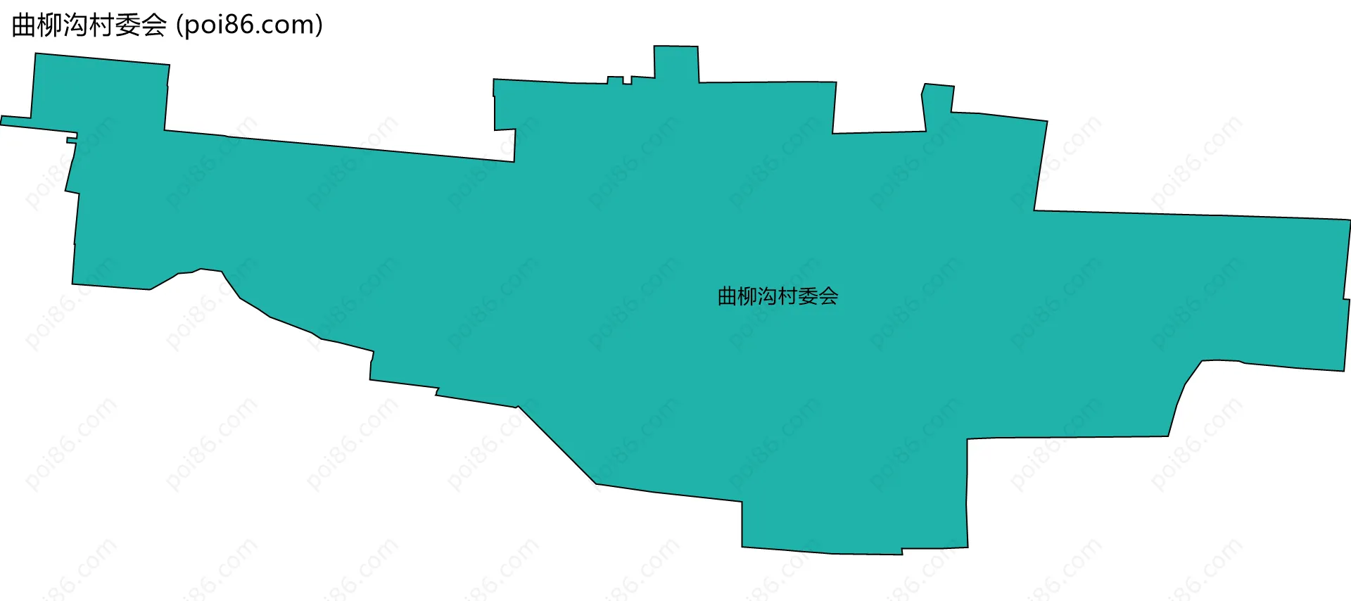 曲柳沟村委会边界地图