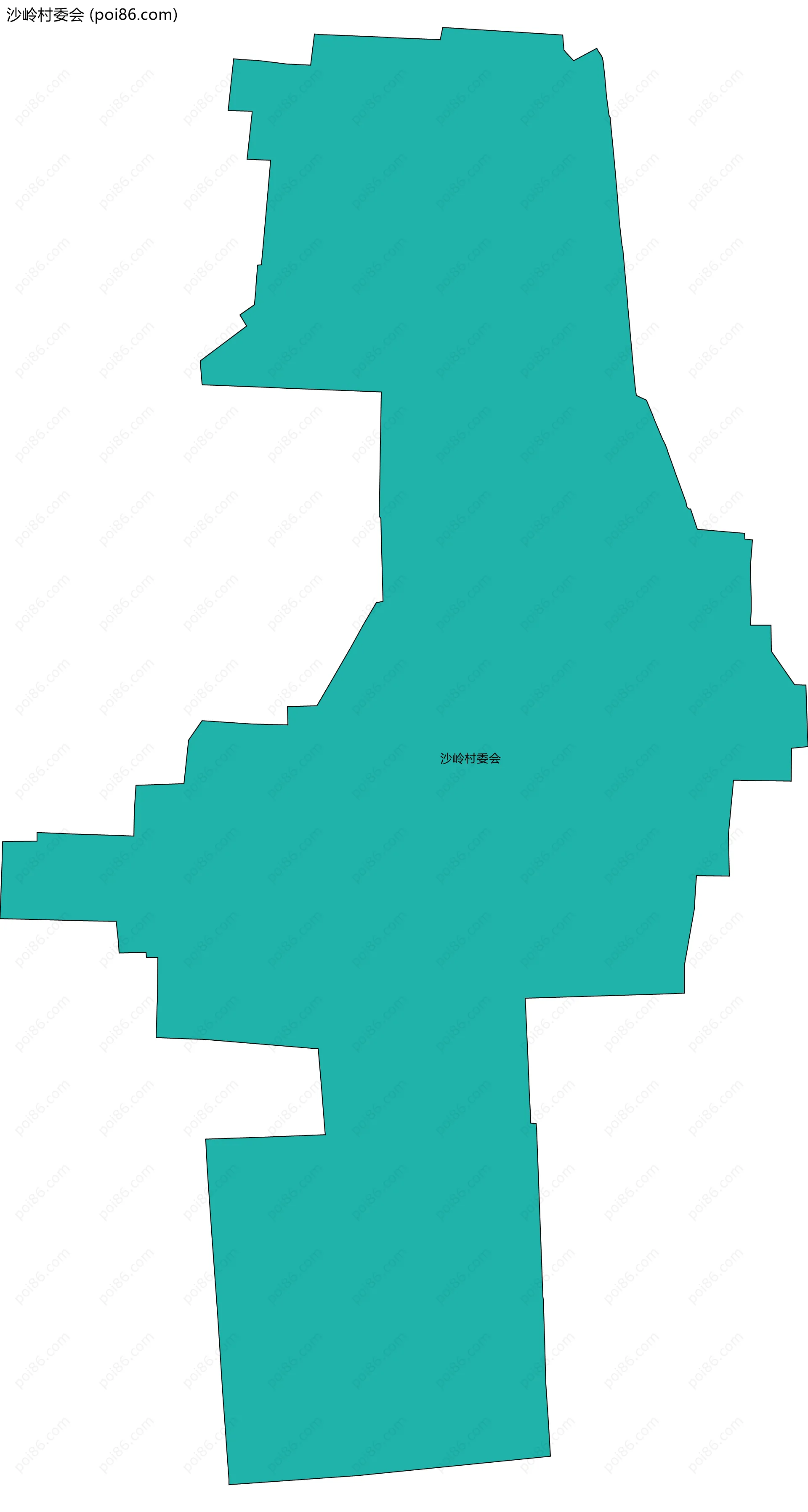 沙岭村委会边界地图