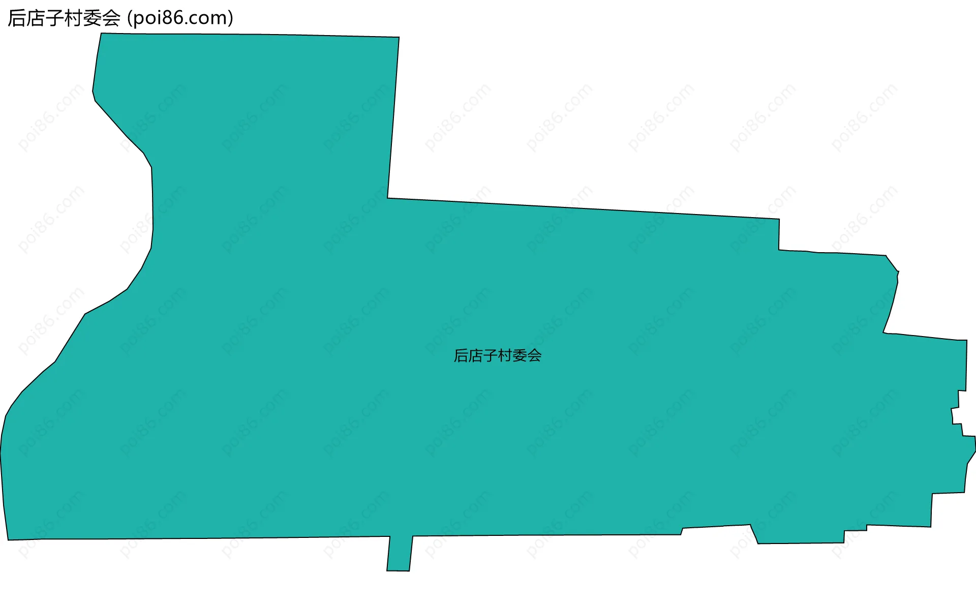 后店子村委会边界地图