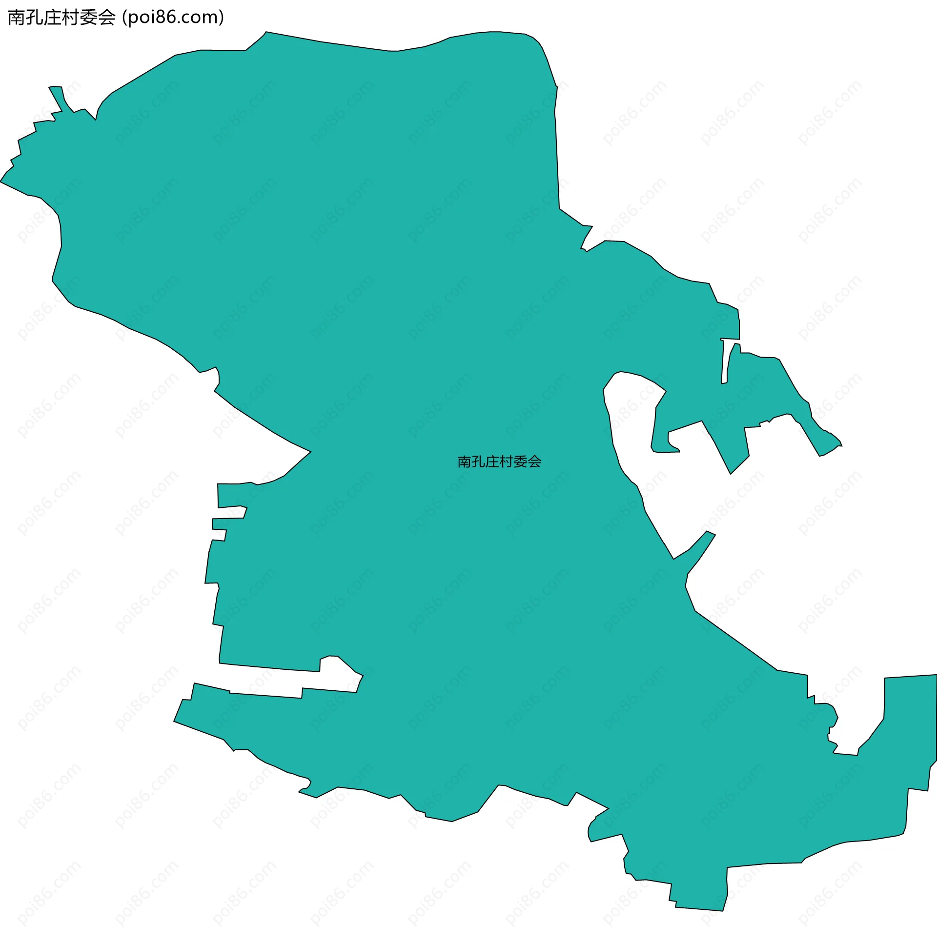 南孔庄村委会边界地图