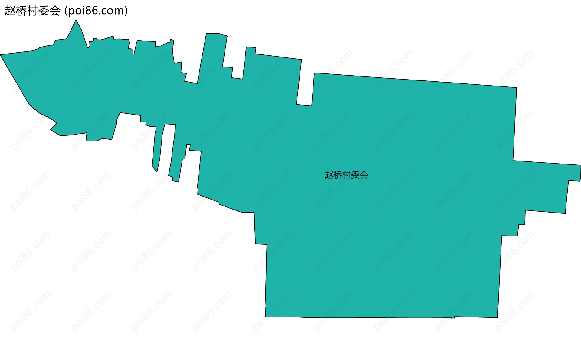 赵桥村委会边界地图