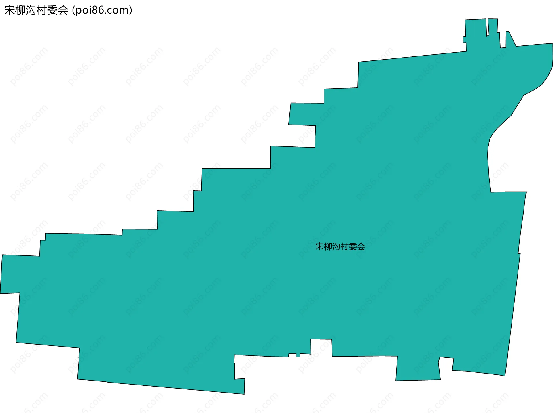 宋柳沟村委会边界地图