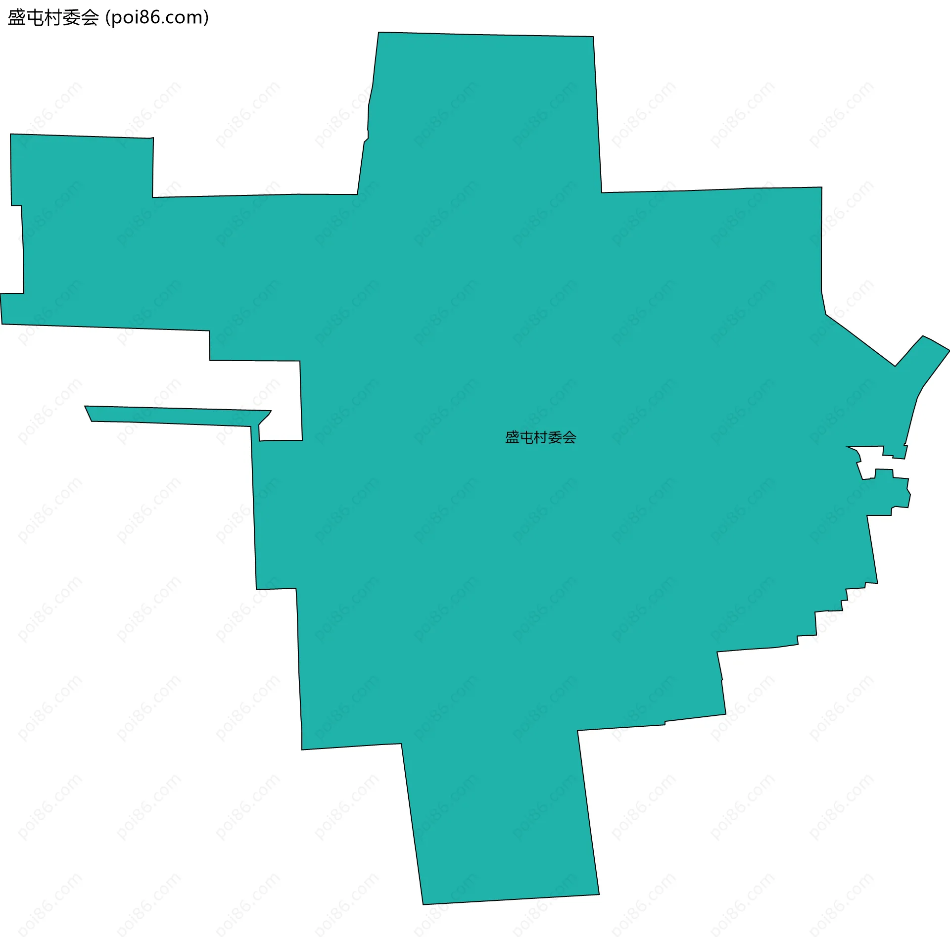 盛屯村委会边界地图