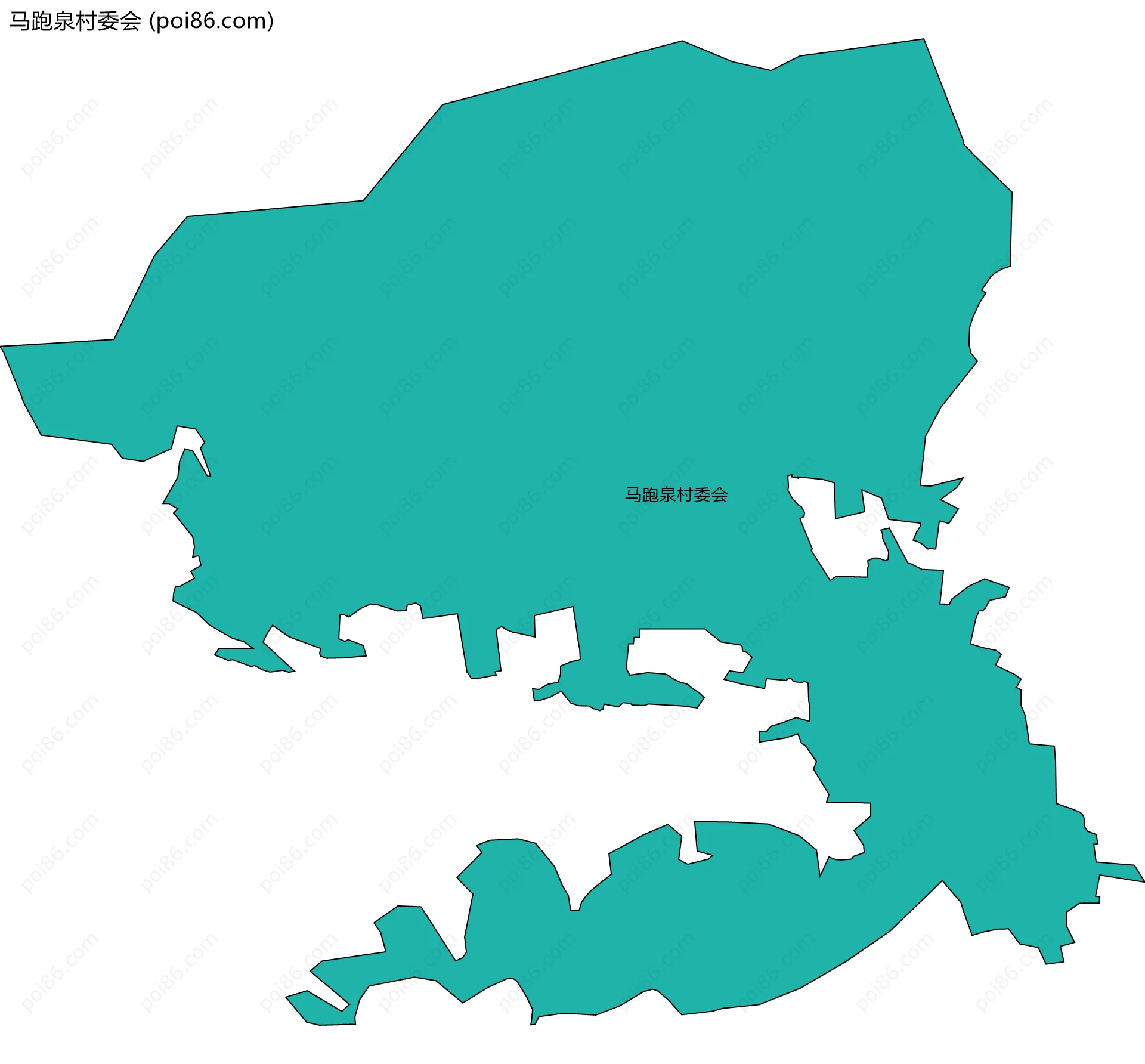 马跑泉村委会边界地图