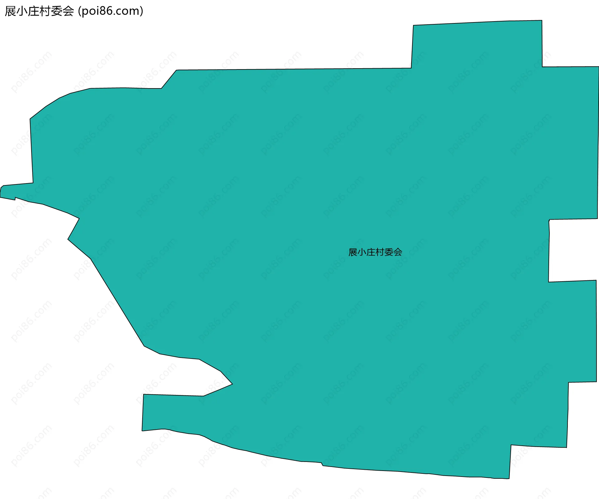 展小庄村委会边界地图