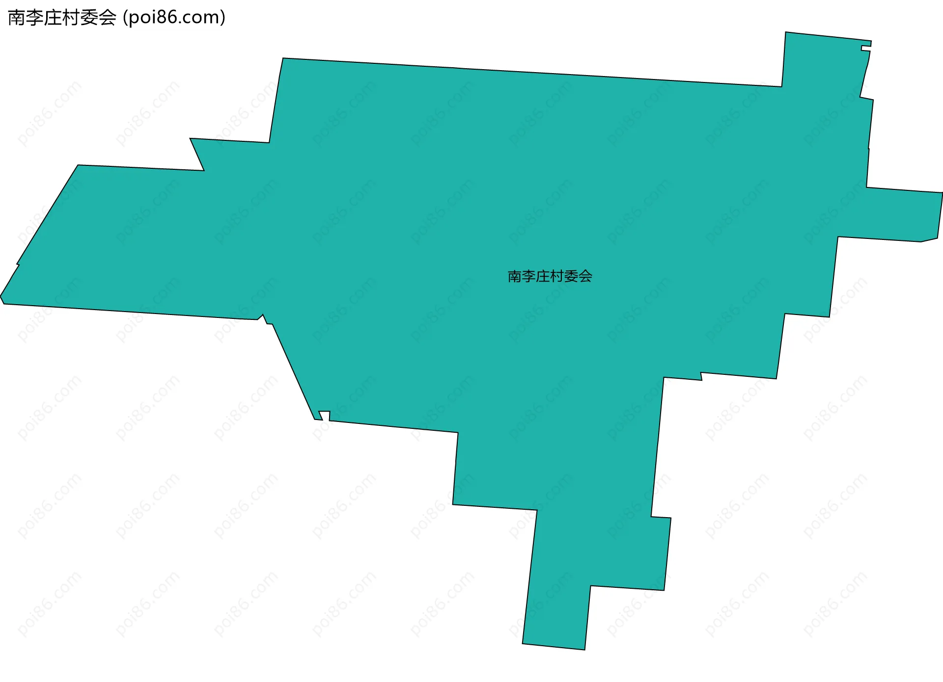 南李庄村委会边界地图