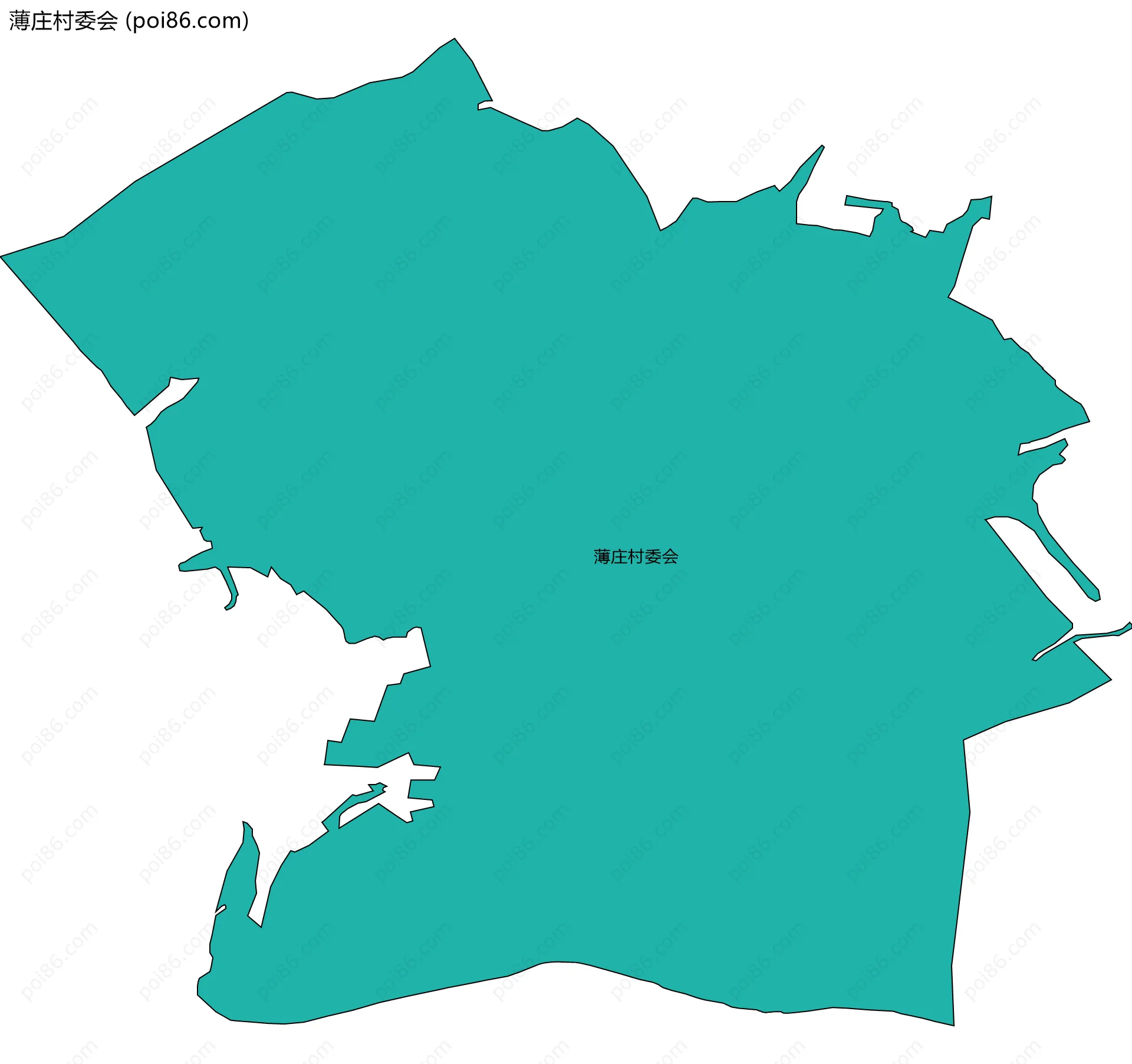 薄庄村委会边界地图