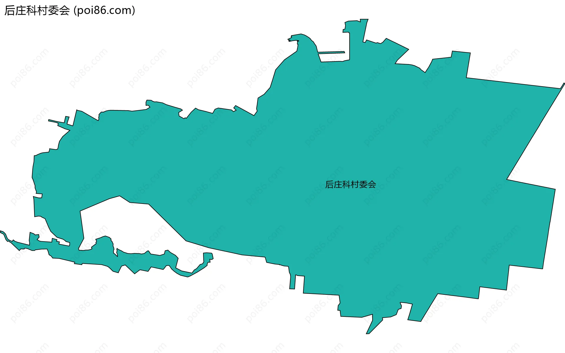 后庄科村委会边界地图