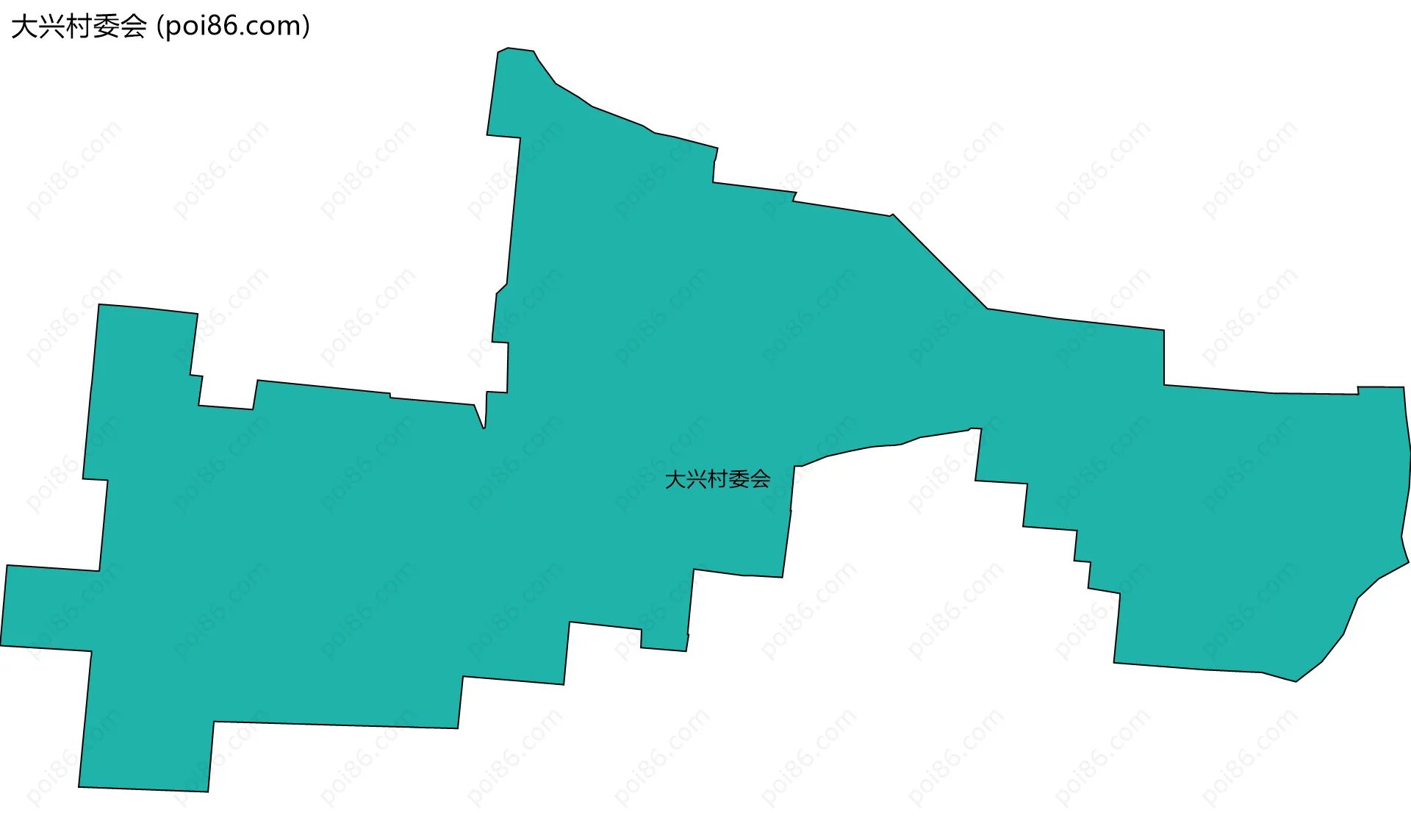 大兴村委会边界地图