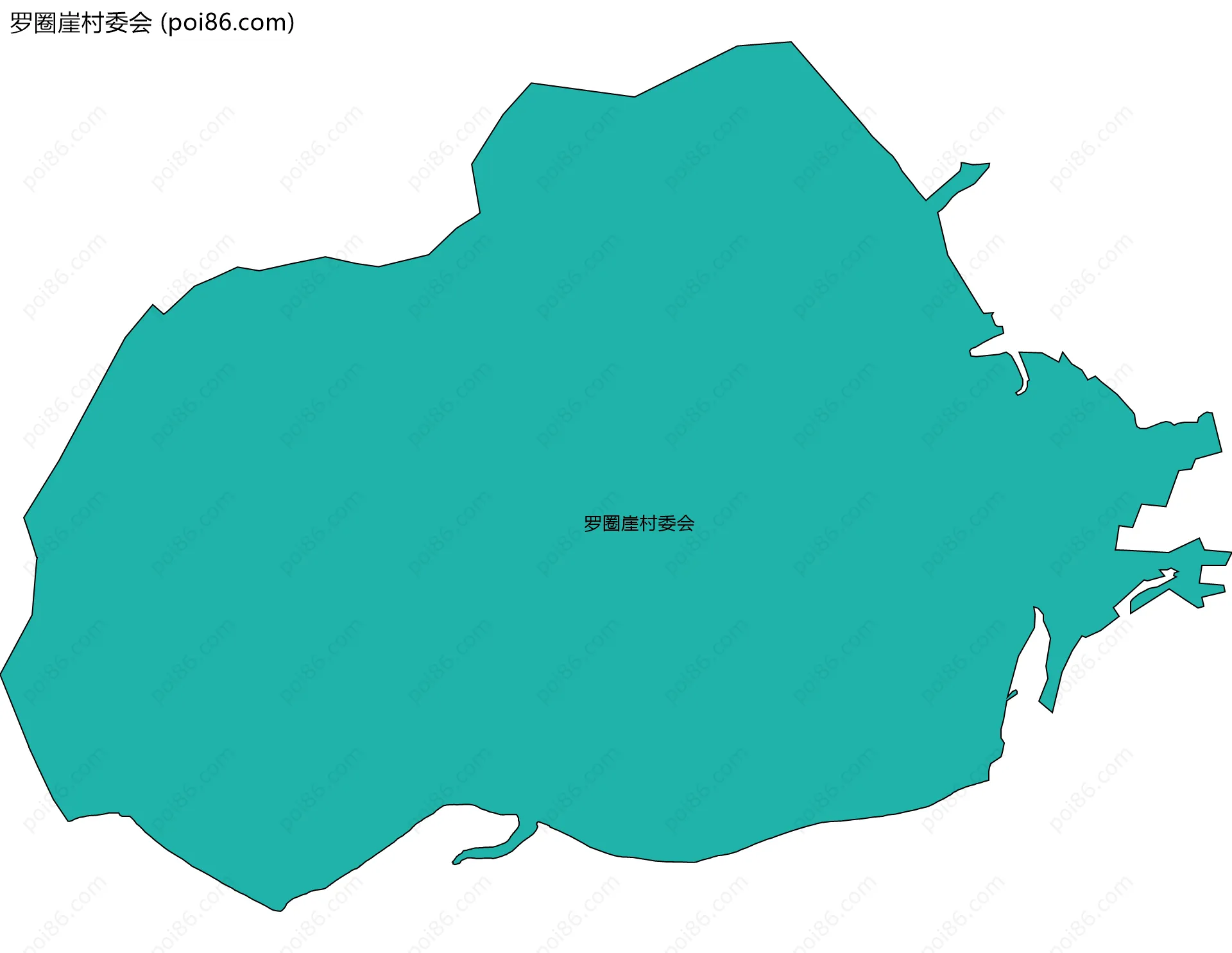 罗圈崖村委会边界地图