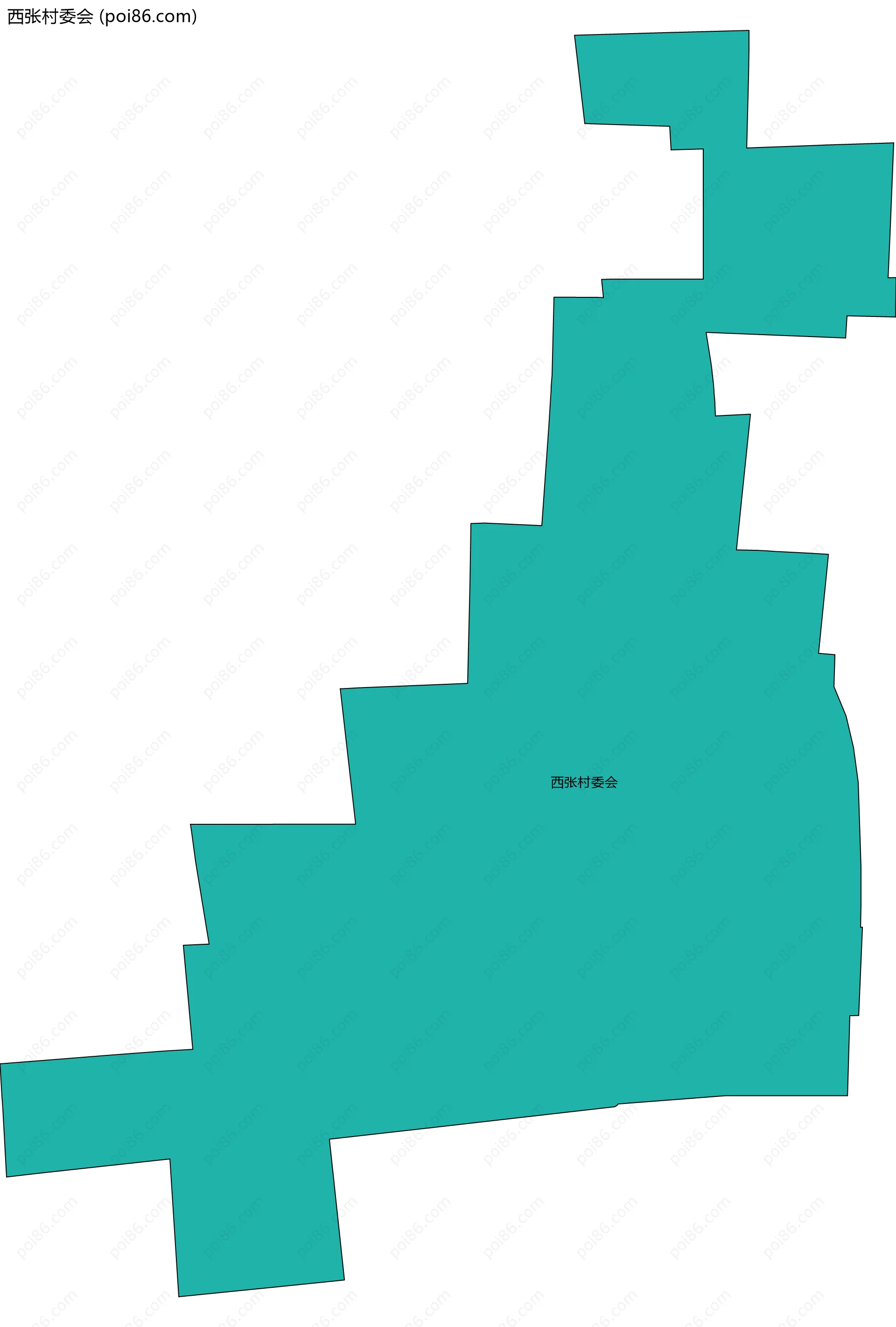 西张村委会边界地图