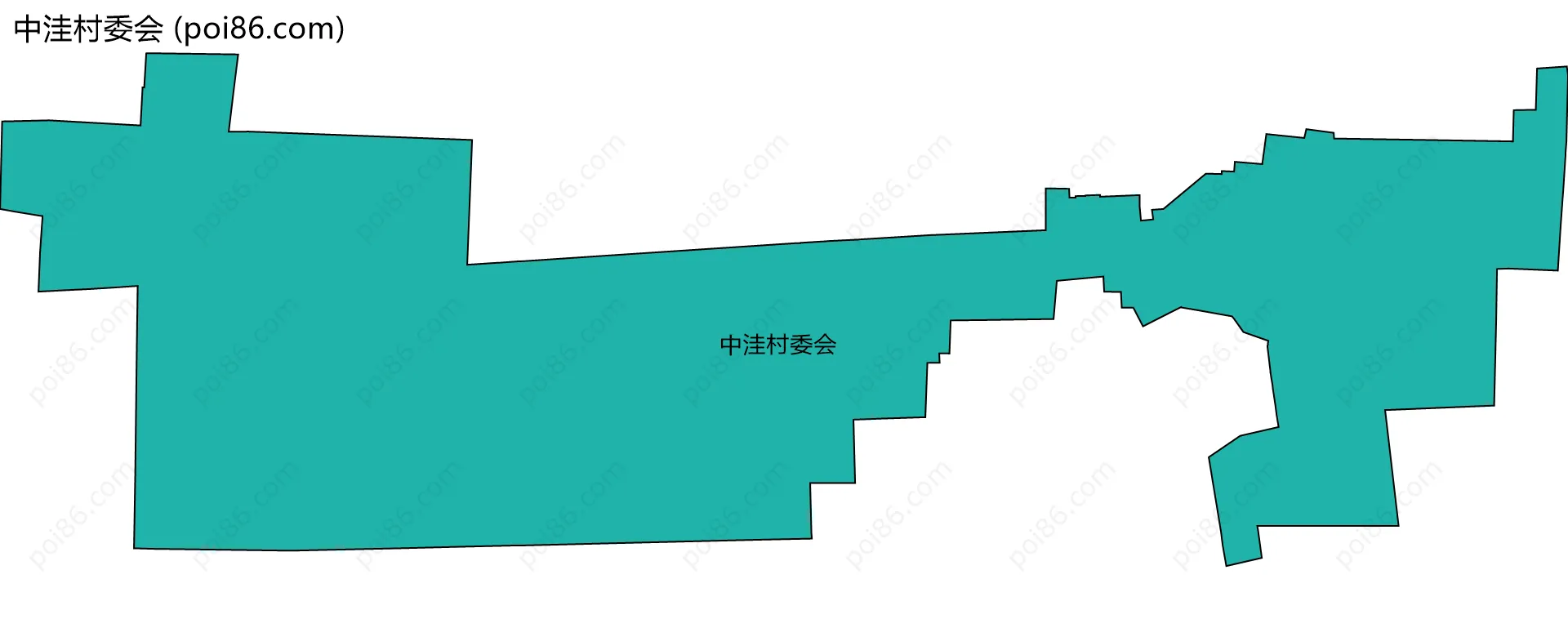 中洼村委会边界地图