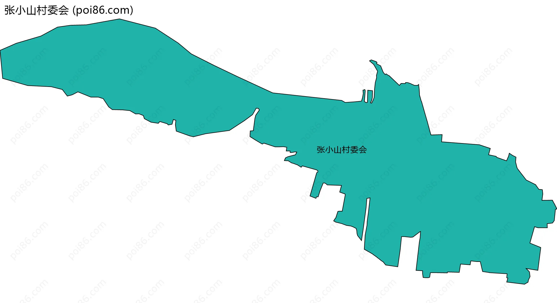 张小山村委会边界地图
