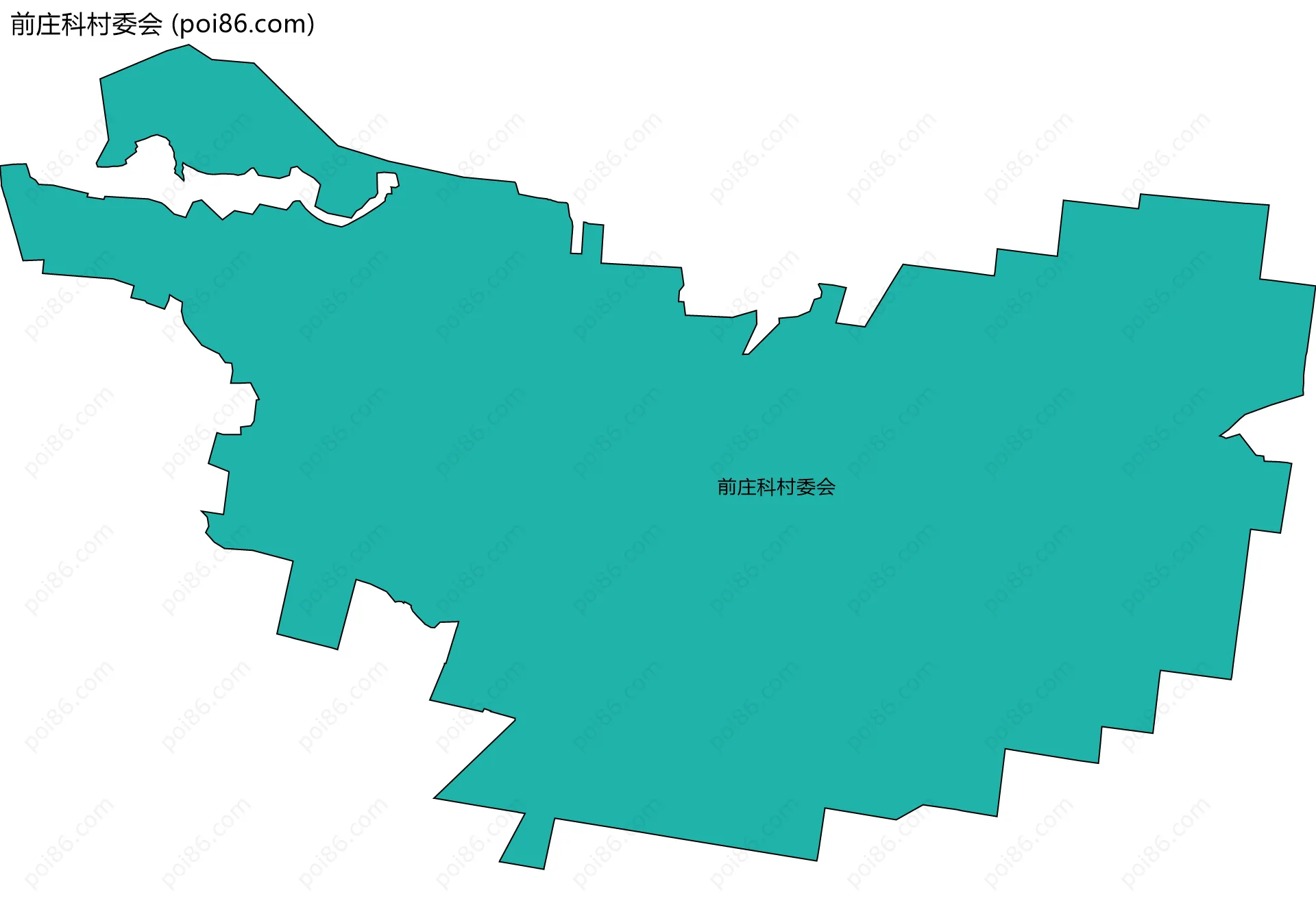 前庄科村委会边界地图
