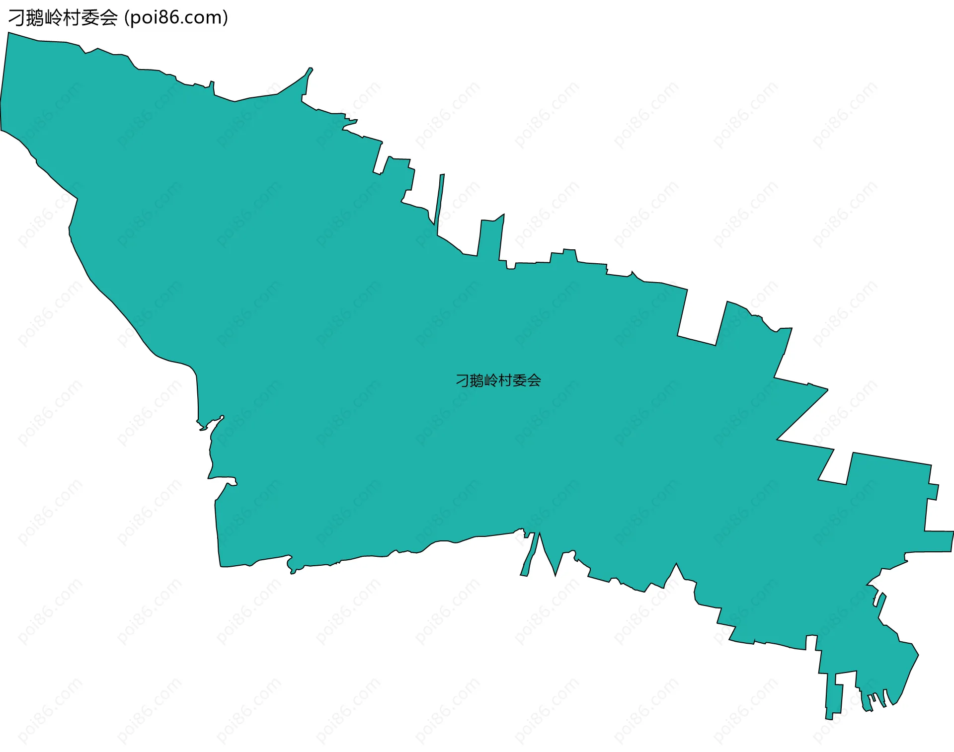 刁鹅岭村委会边界地图