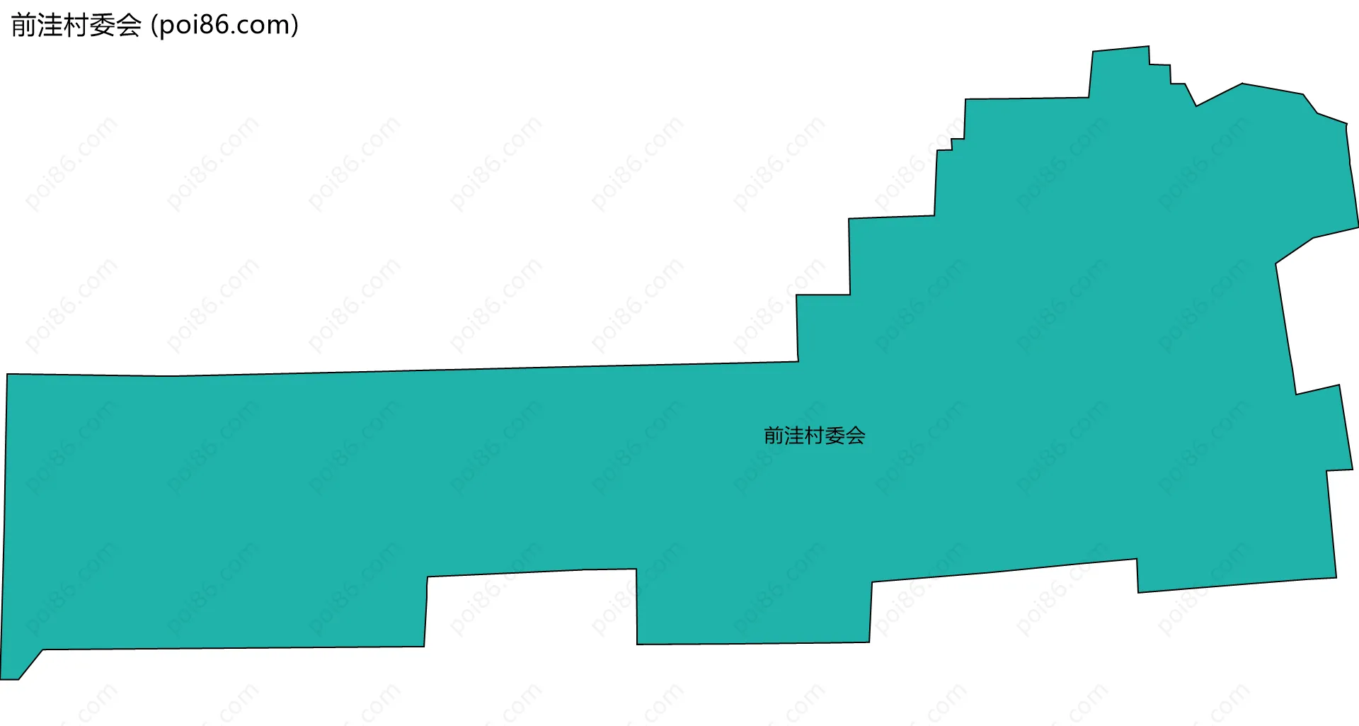 前洼村委会边界地图
