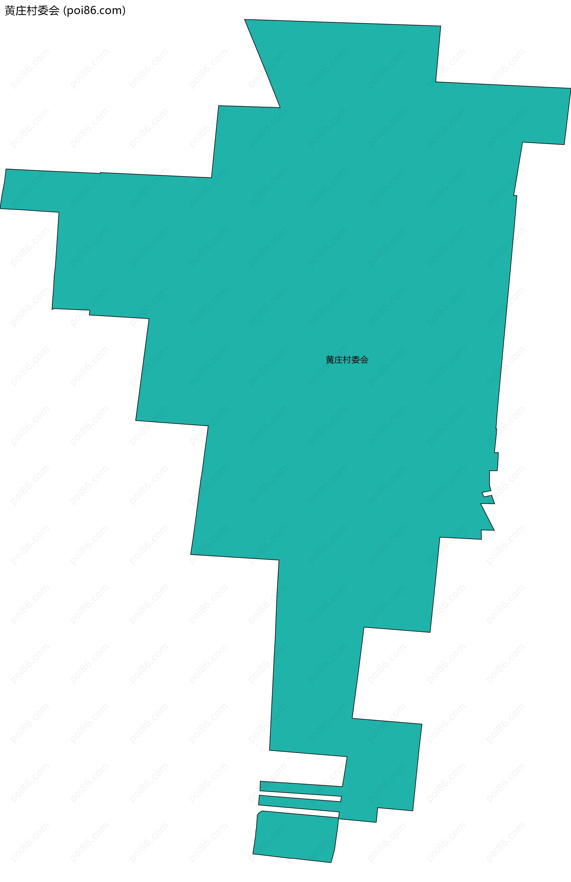黄庄村委会边界地图