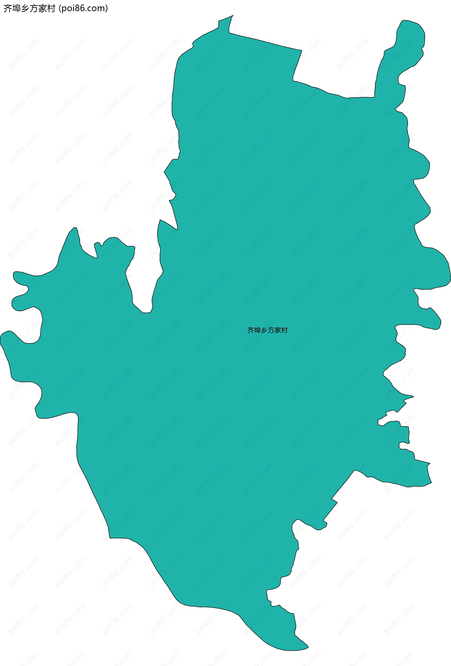齐埠乡方家村边界地图
