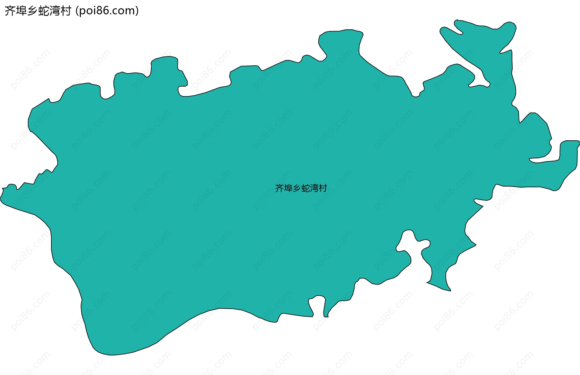 齐埠乡蛇湾村边界地图