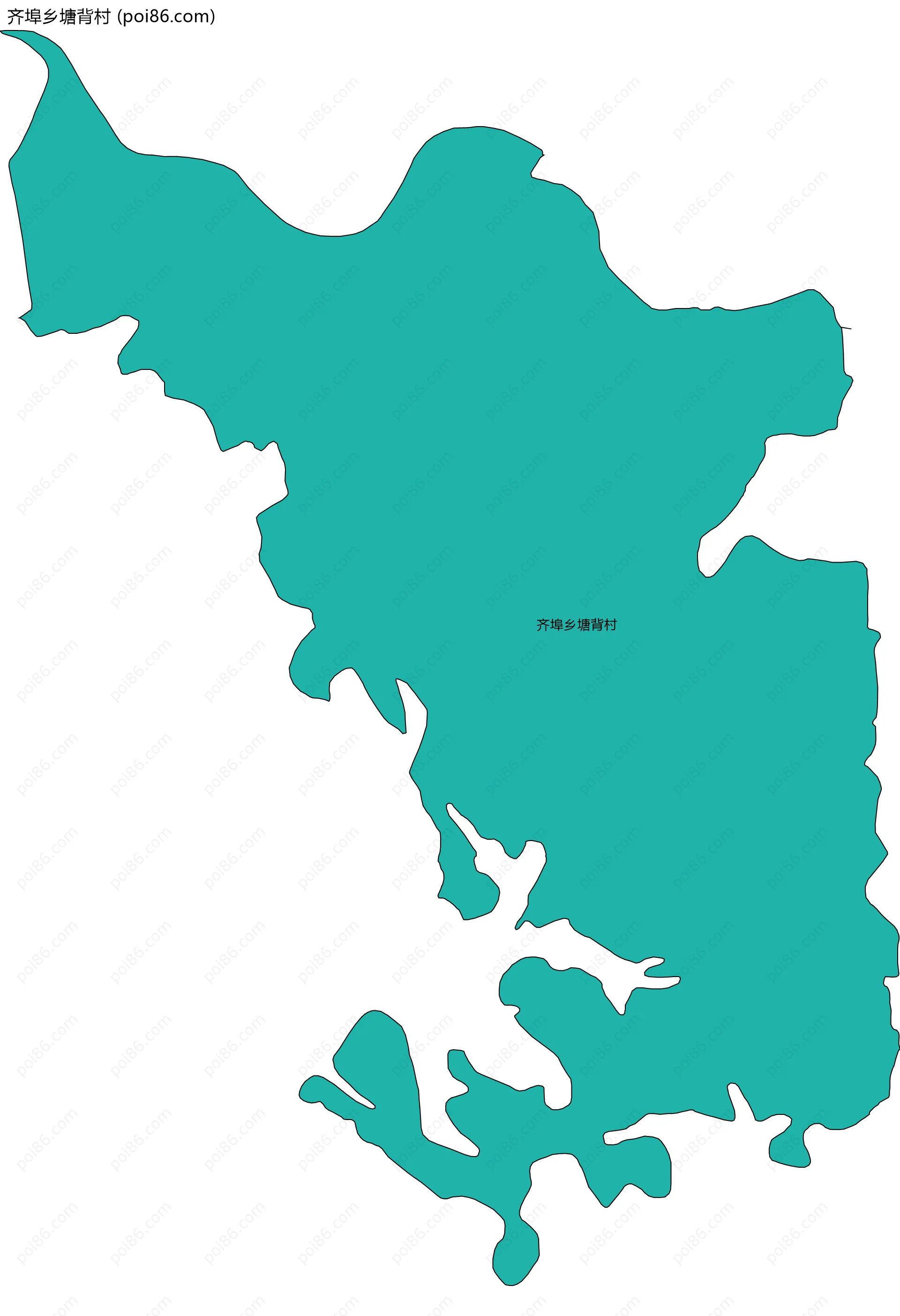 齐埠乡塘背村边界地图