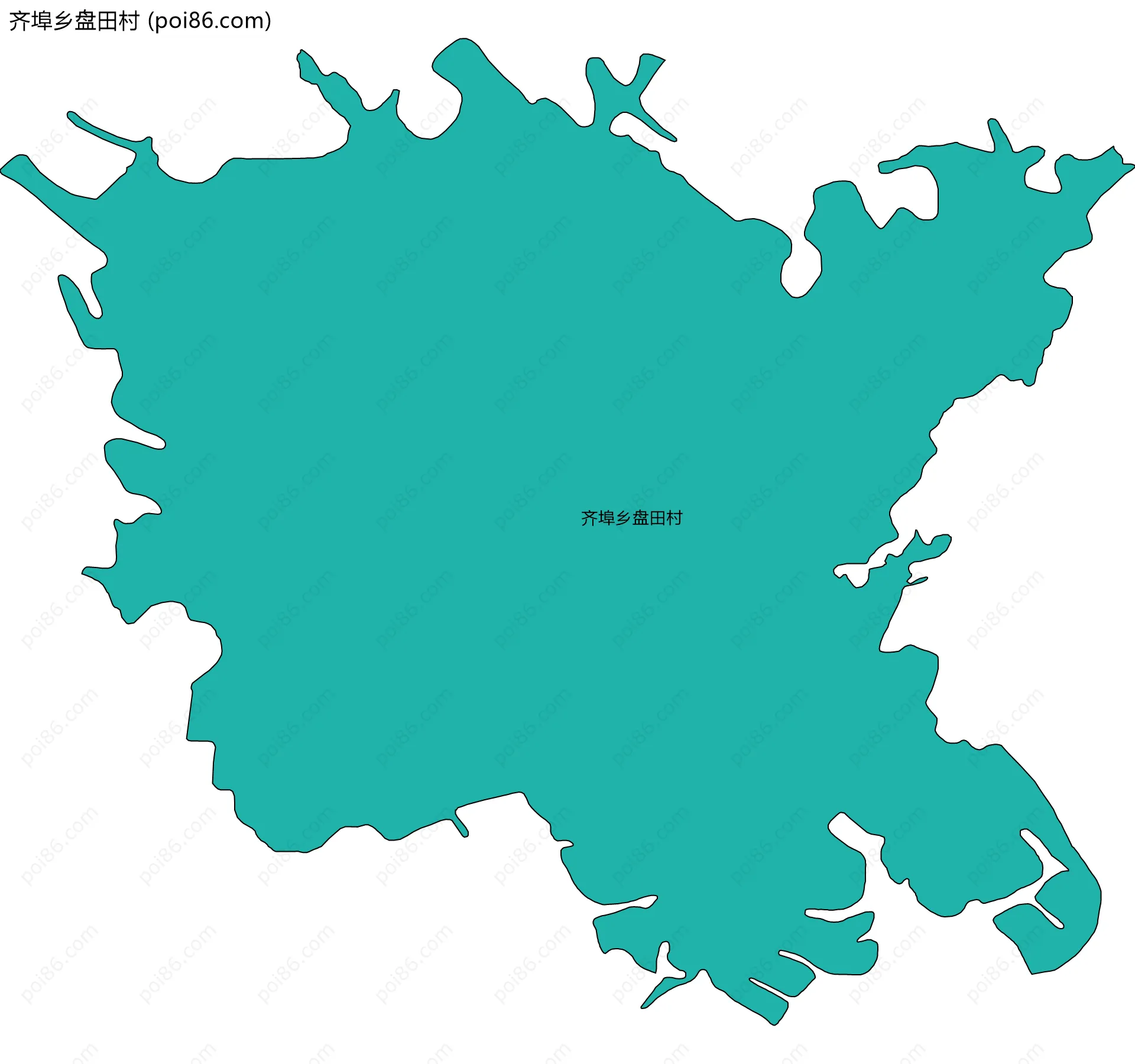 齐埠乡盘田村边界地图