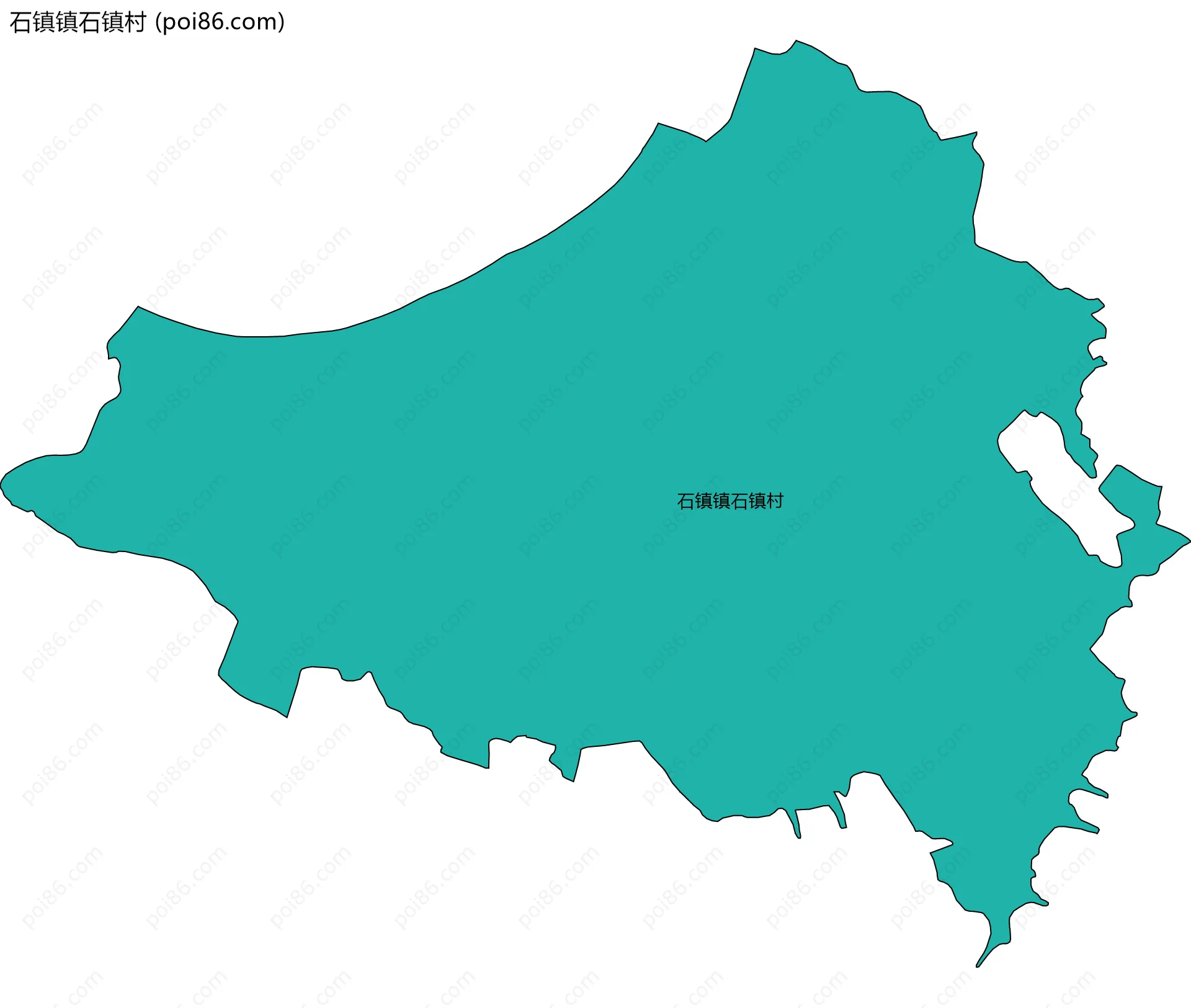 石镇镇石镇村边界地图